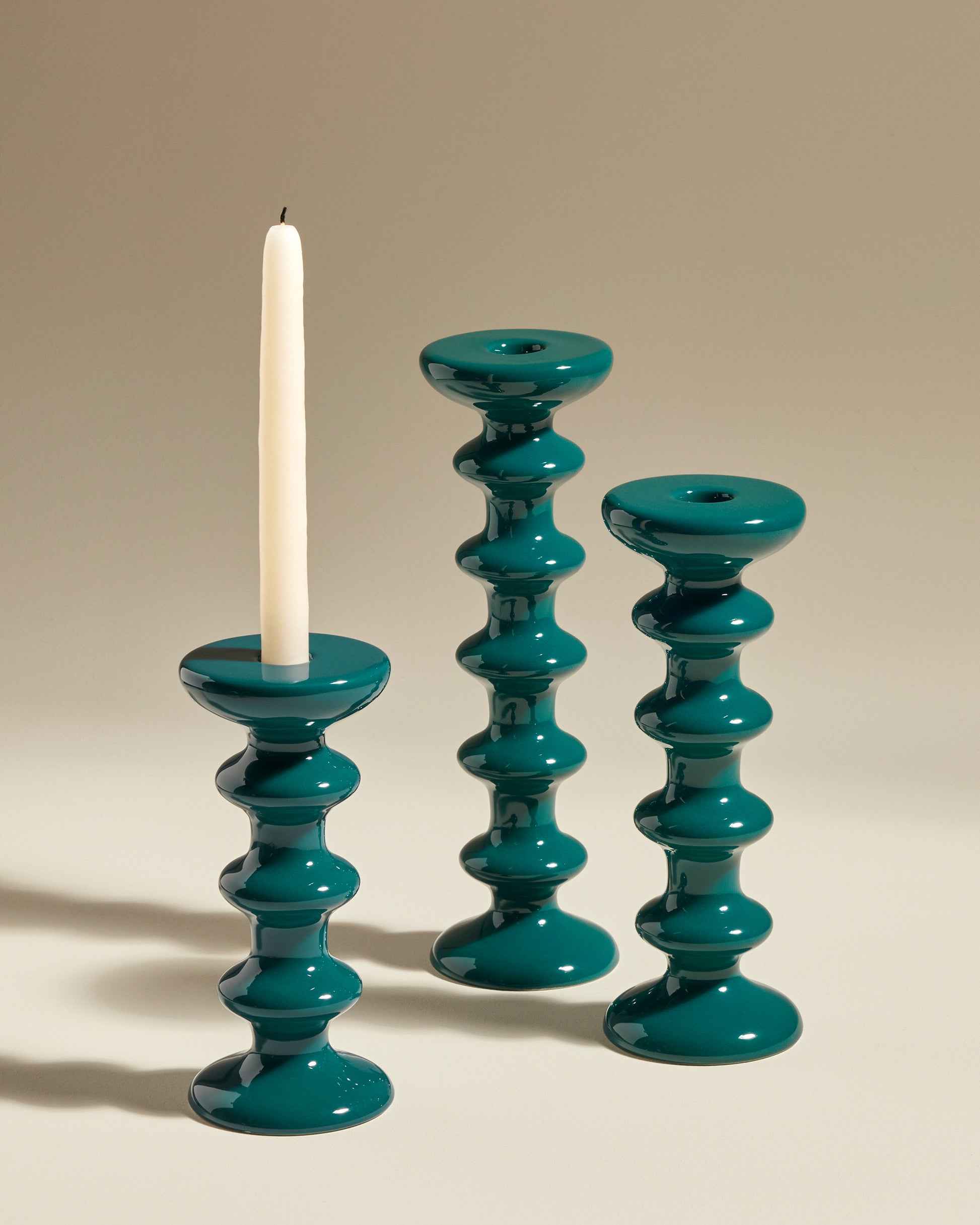 Bougeoir Slave - Bleu Sarah design Maison Sarah Lavoine Bleu Sarah Céramique  25 cm 3