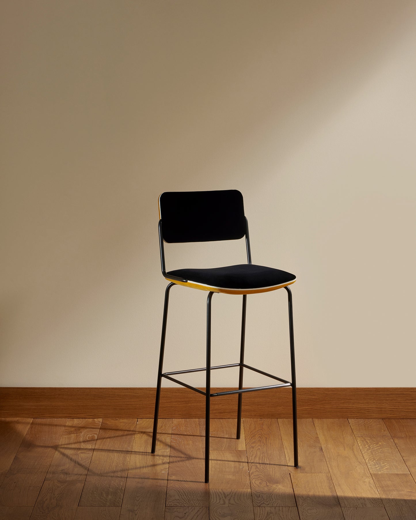 Chaise de bar Double Jeu - Ocre design Maison Sarah Lavoine Ocre Velours 51 cm 106 cm 3