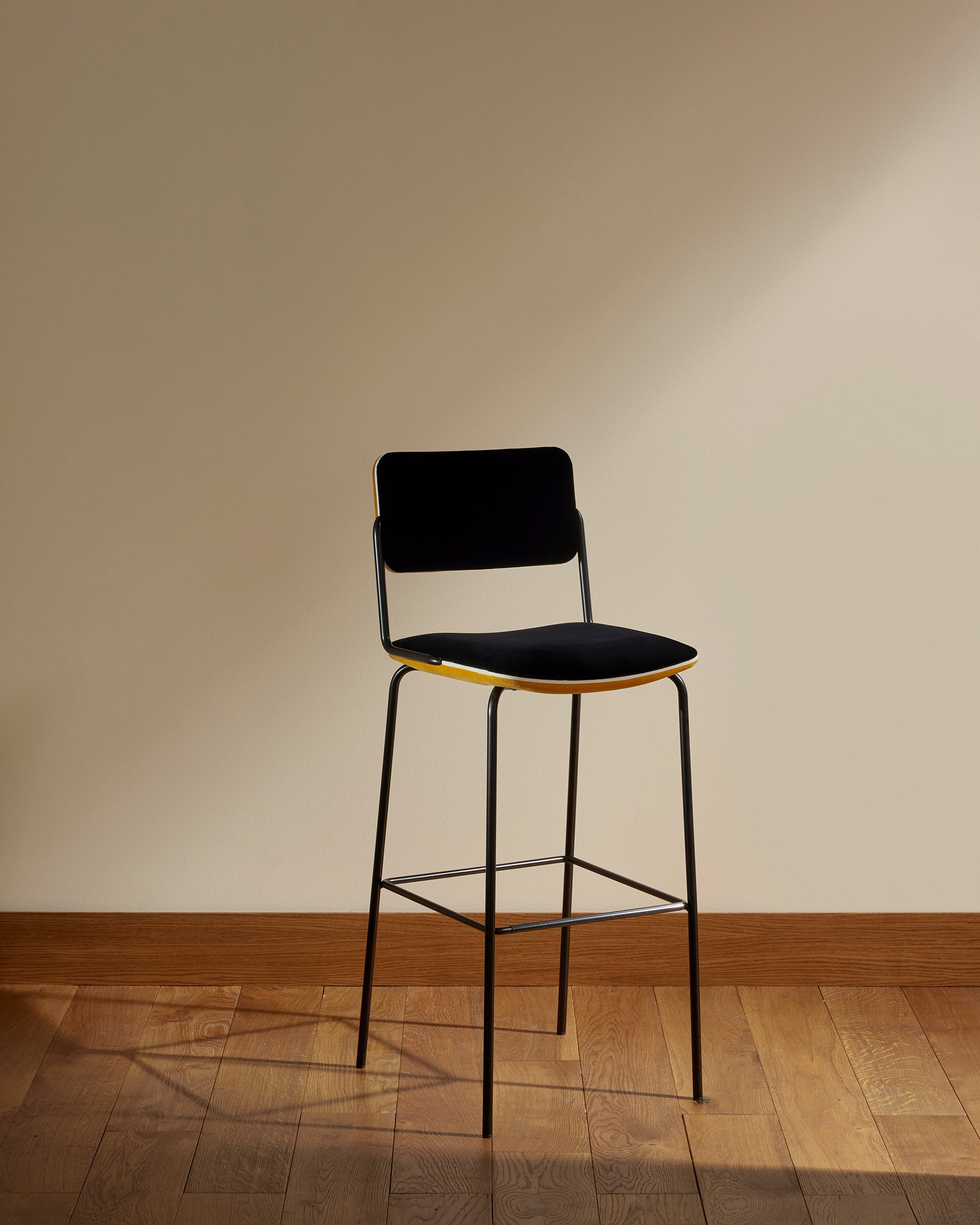 Chaise de bar Double Jeu - Ocre design Maison Sarah Lavoine Ocre Velours 51 cm 106 cm 3