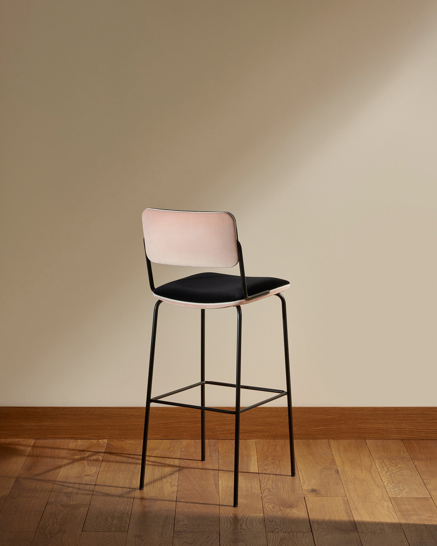 Double Jeu bar chair - Pink design Maison Sarah Lavoine Pink Velvet 51 cm 106 cm 4