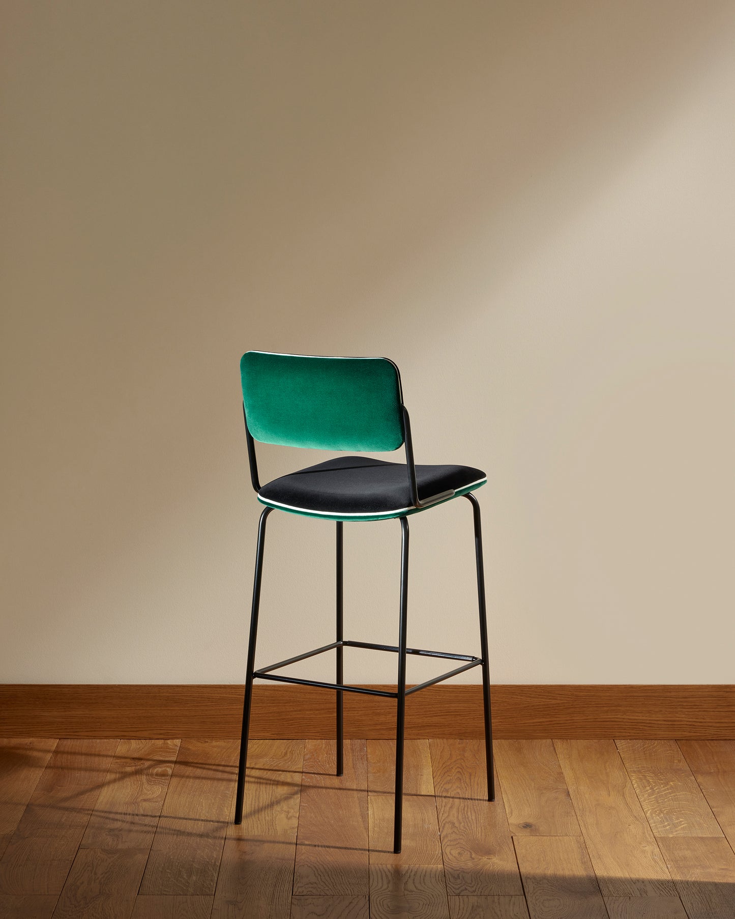 Double Jeu bar chair - Green design Maison Sarah Lavoine Green Velvet 51 cm 106 cm 4