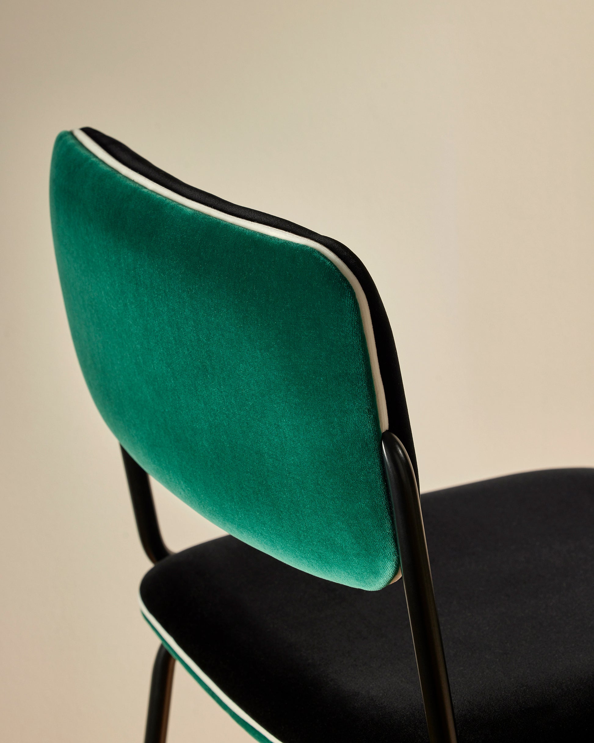 Chaise de bar Double Jeu - Vert design Maison Sarah Lavoine Vert Velours 51 cm 106 cm 2