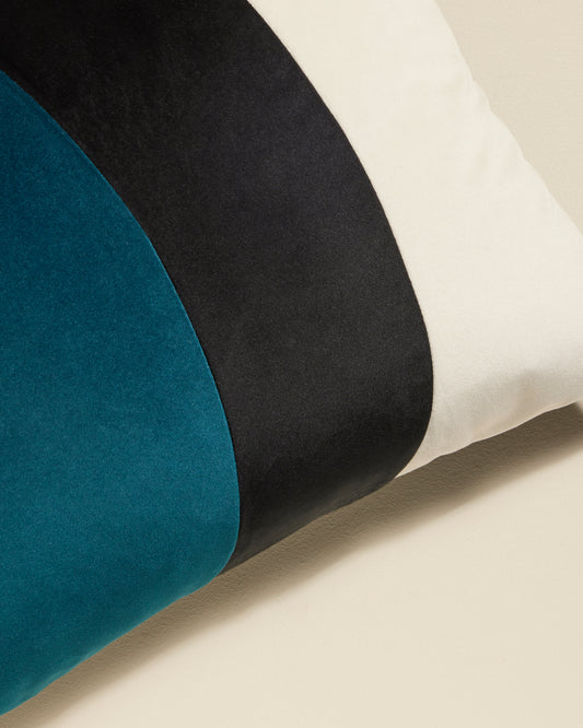 Coussin Lune - Bleu Sarah design Maison Sarah Lavoine Bleu Sarah Velours 55 cm 40 cm 2