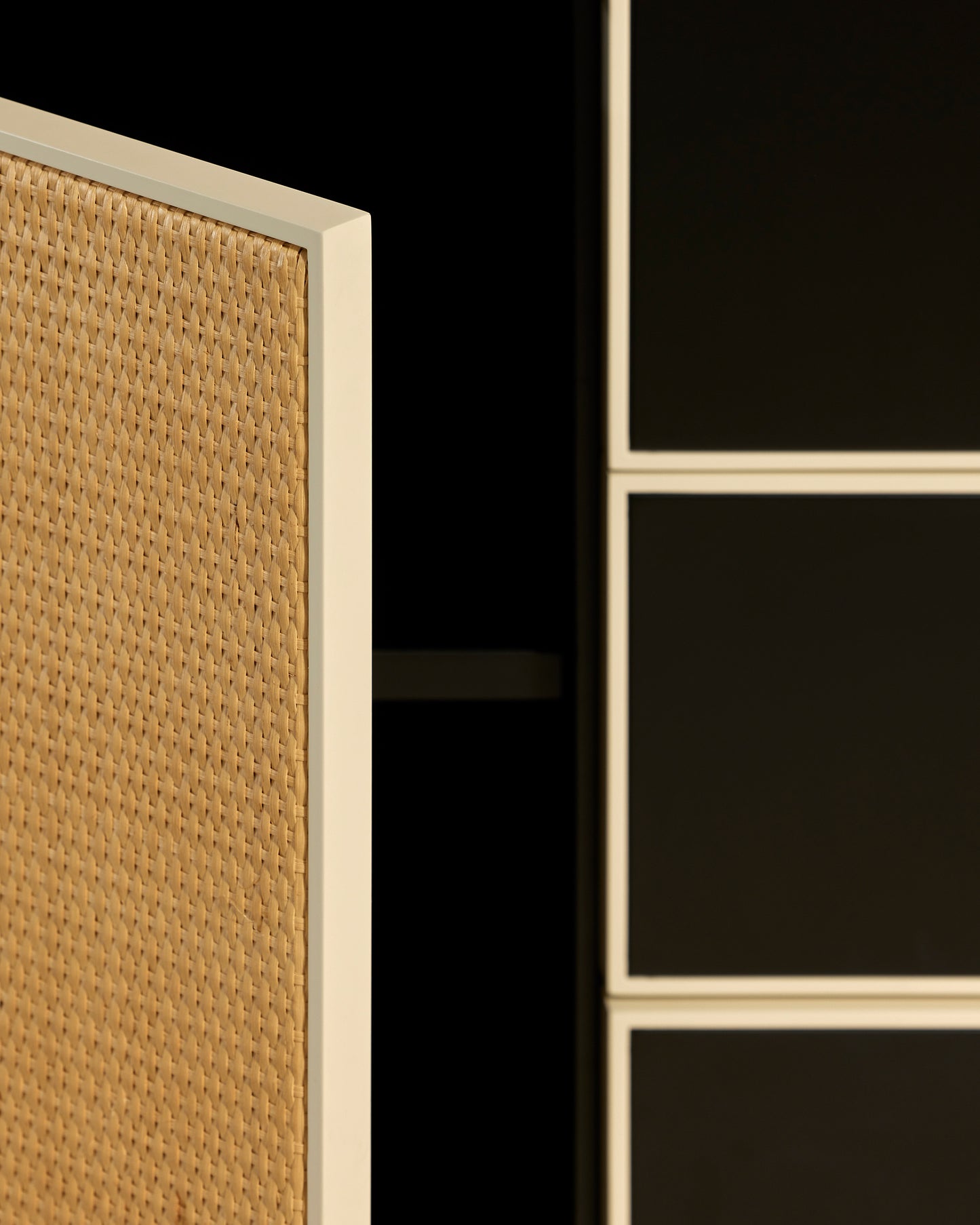 Commode Essence - Noir moderne Maison Sarah Lavoine Noir Moelle de rotin 100 cm 75 cm 4