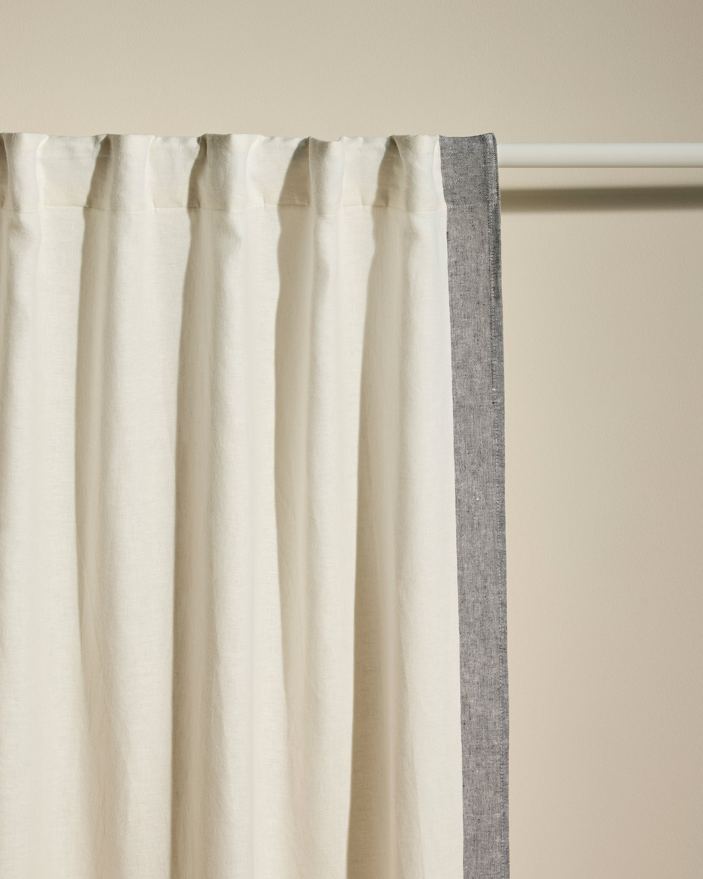 Rideau Ava Bande Tissée - Jasmin haut de gamme Maison Sarah Lavoine Ecru Lin 170 cm 295 cm 2