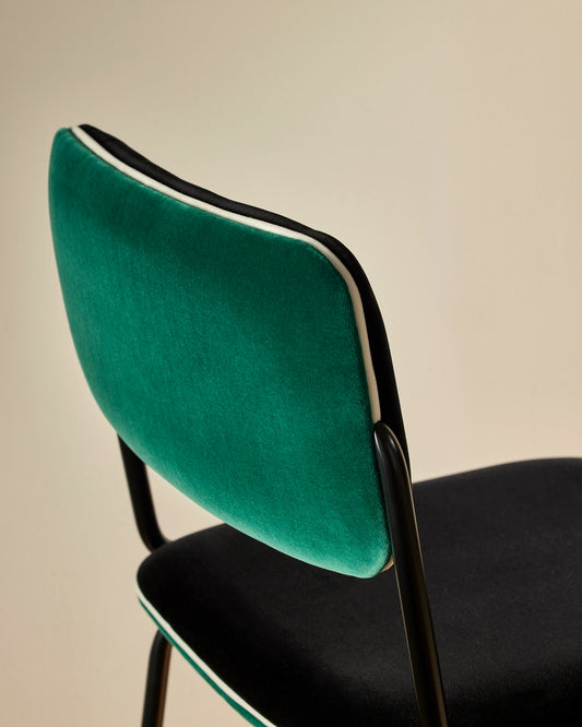 Chaise Ilot Double Jeu - Vert design Maison Sarah Lavoine Vert Velours 42 cm 95 cm 2
