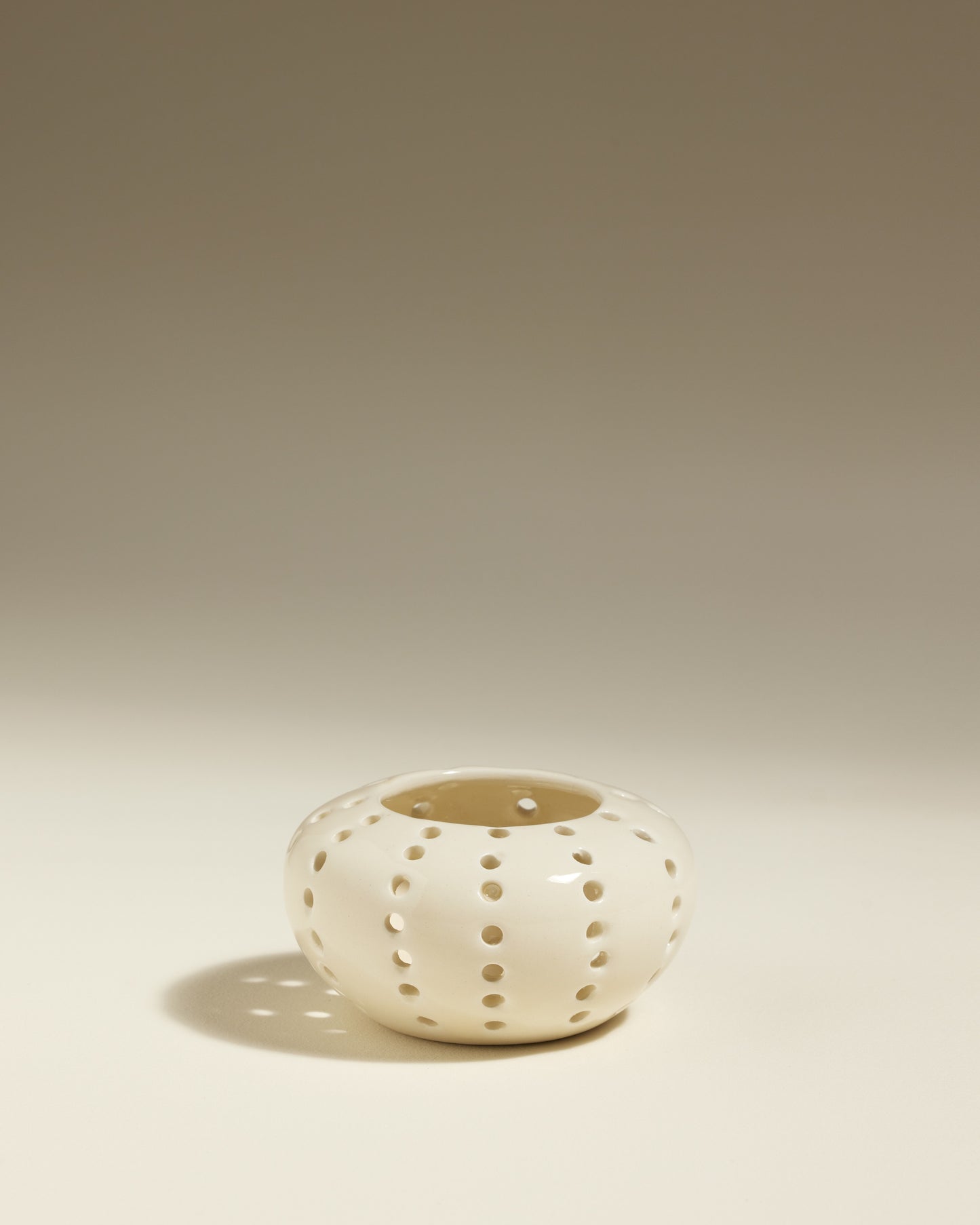 Photophore Oursin - Ecru design Maison Sarah Lavoine Ecru Grès  5 cm 1