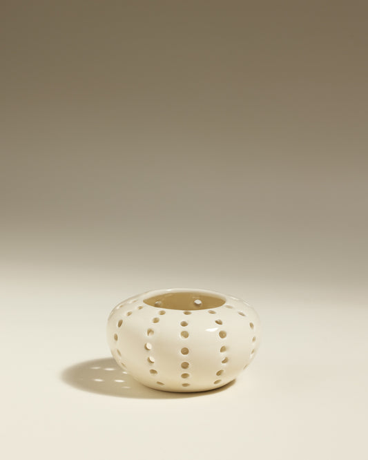 Photophore Oursin - Ecru design Maison Sarah Lavoine Ecru Grès  5 cm 1