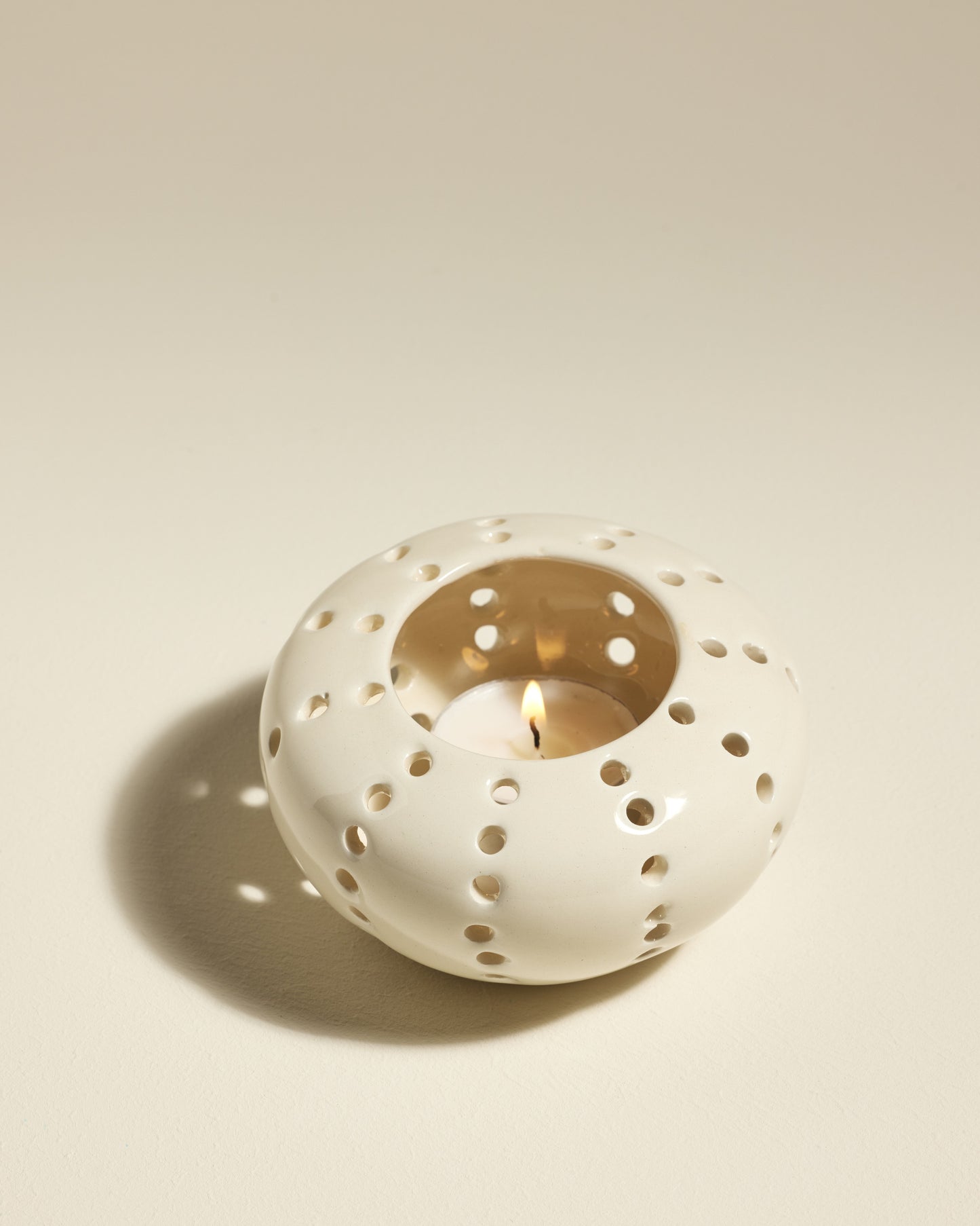 Photophore Oursin - Ecru design Maison Sarah Lavoine Ecru Grès  5 cm 2