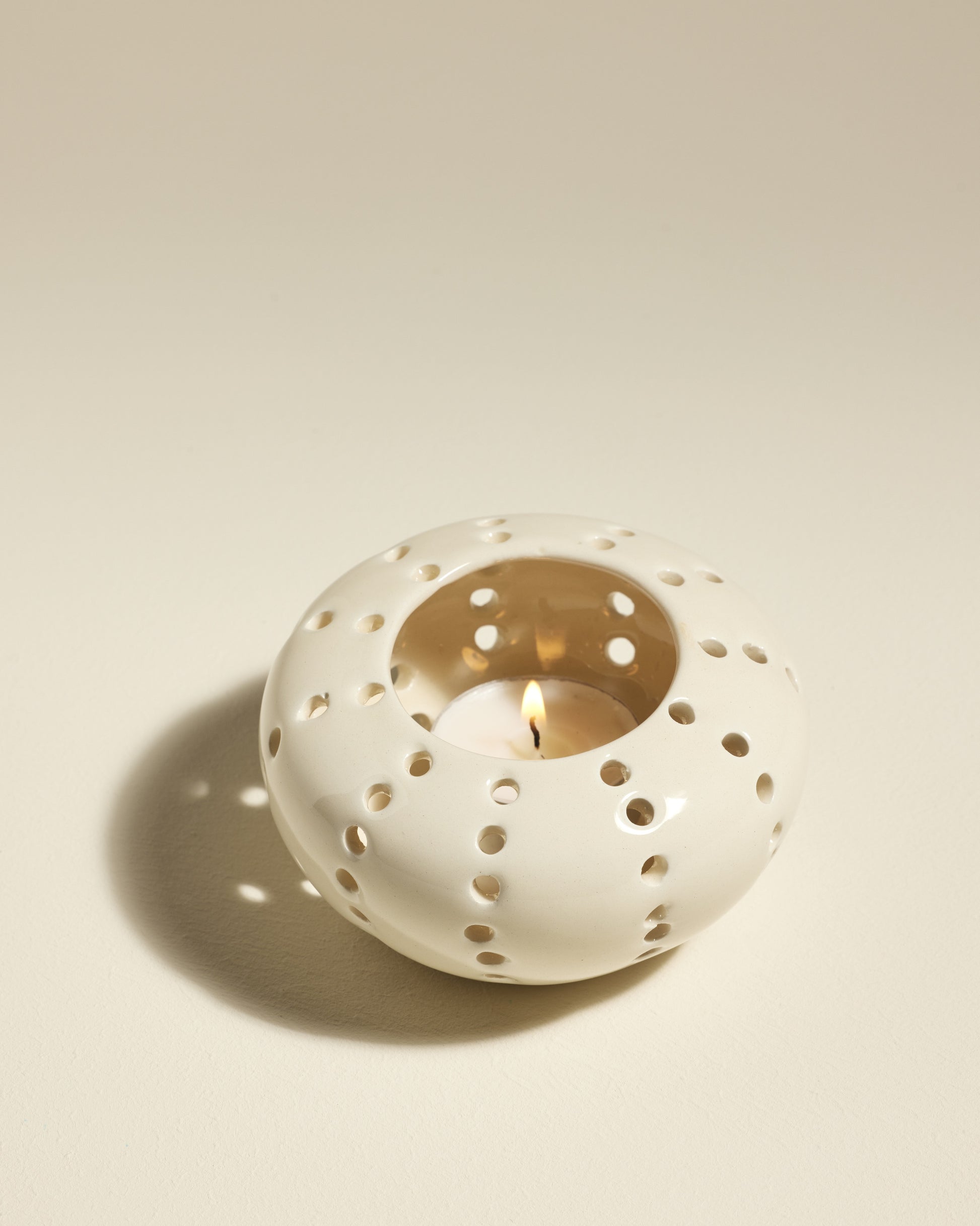 Photophore Oursin - Ecru design Maison Sarah Lavoine Ecru Grès  5 cm 2