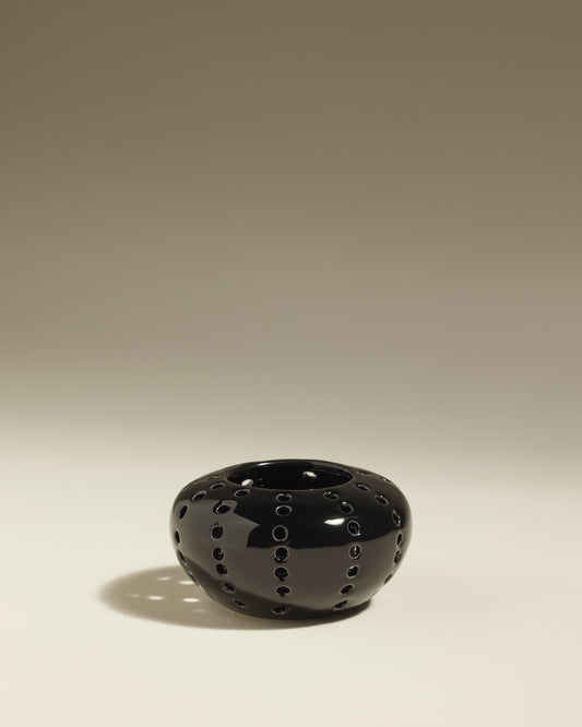 Photophore Oursin - Noir design Maison Sarah Lavoine Noir Grès  5 cm 1