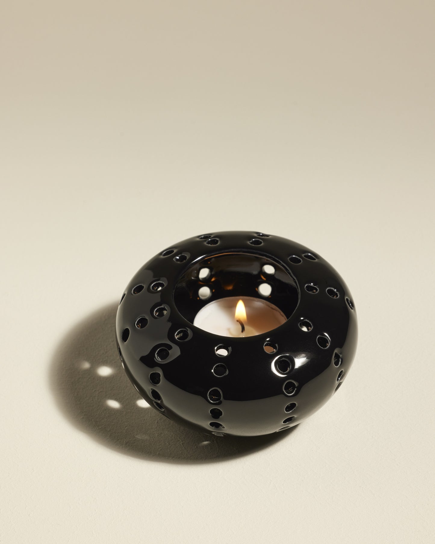 Photophore Oursin - Noir design Maison Sarah Lavoine Noir Grès  5 cm 2