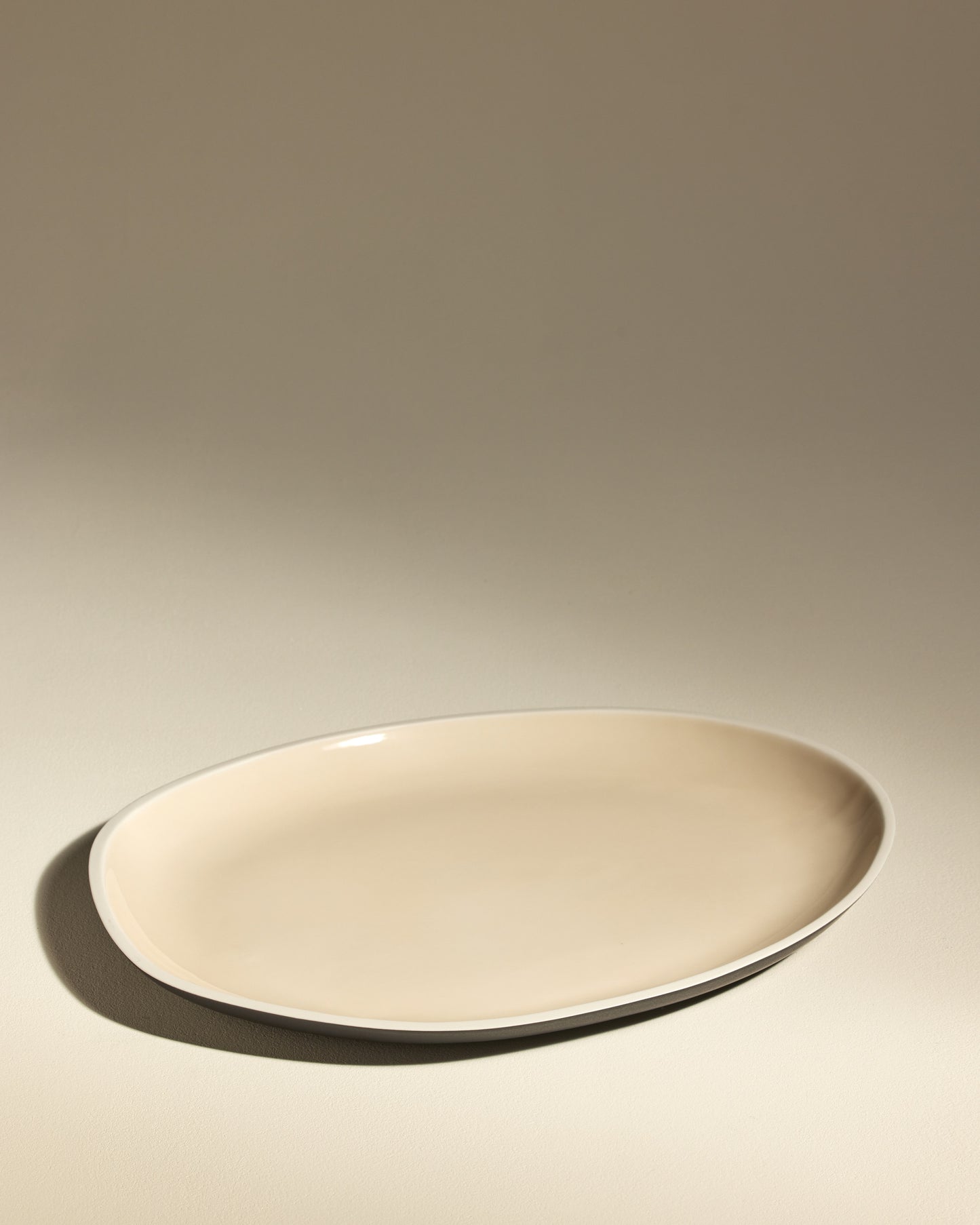 Plat Sicilia - Ecru haut de gamme Maison Sarah Lavoine Ecru Céramique 43cm 3 cm  2