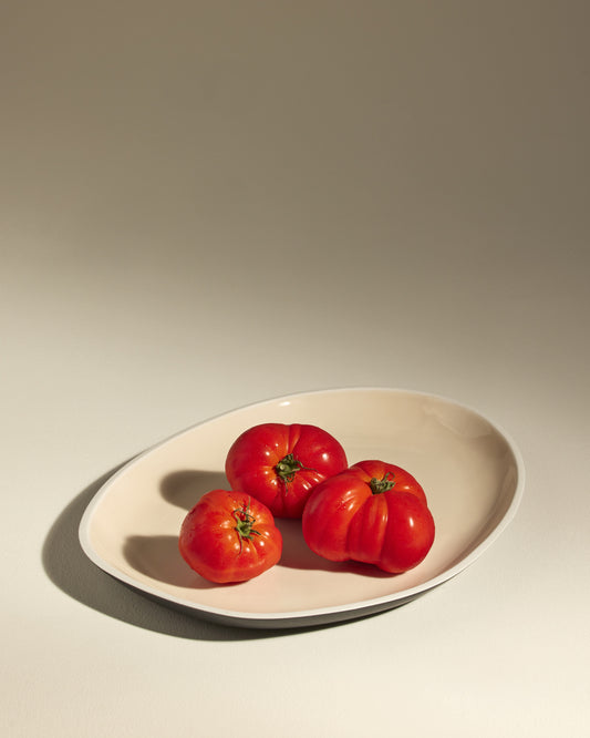 Plat Sicilia - Ecru haut de gamme Maison Sarah Lavoine Ecru Céramique 43cm 3 cm 4