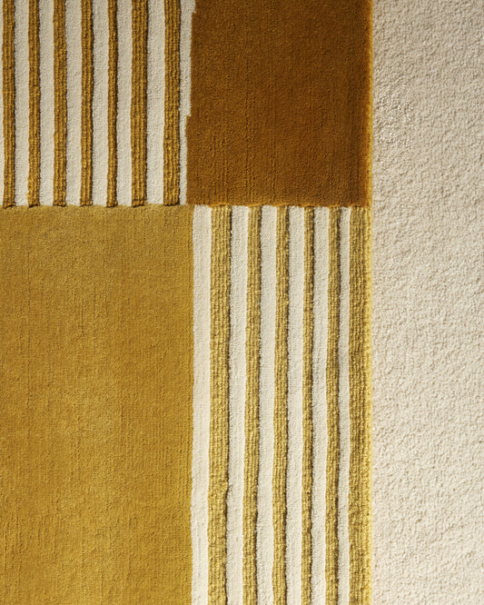 Boro Rug - Ocher design Maison Sarah Lavoine Ocher Wool Small 170 cm | Medium 200 cm | Large 250 cm Small 240 cm | Medium 300 cm | Large 350 cm 2