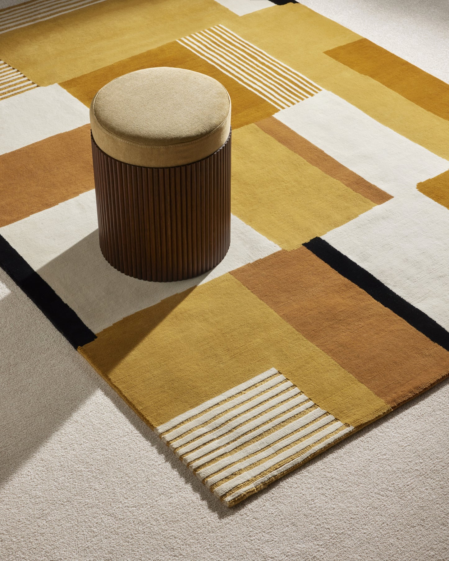 Boro Rug - Ocher design Maison Sarah Lavoine Ocher Wool Small 170 cm | Medium 200 cm | Large 250 cm Small 240 cm | Medium 300 cm | Large 350 cm 4