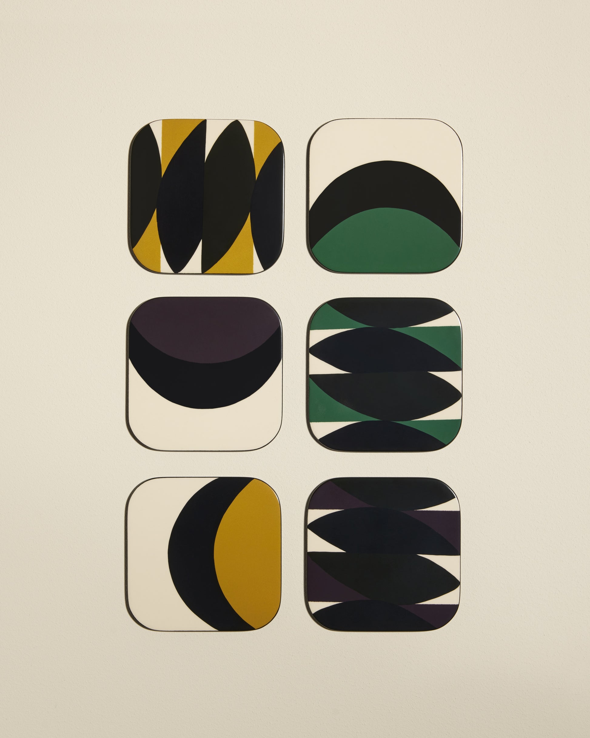 Dessous de verre Tchin - Multicolore design Maison Sarah Lavoine Ocre Bois 9,5 cm  3