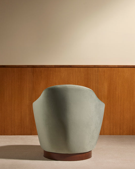 Fauteuil Bozzolo - Pousse de Tilleul design Maison Sarah Lavoine Pousse de tilleul Velours 75 cm 72 cm 4