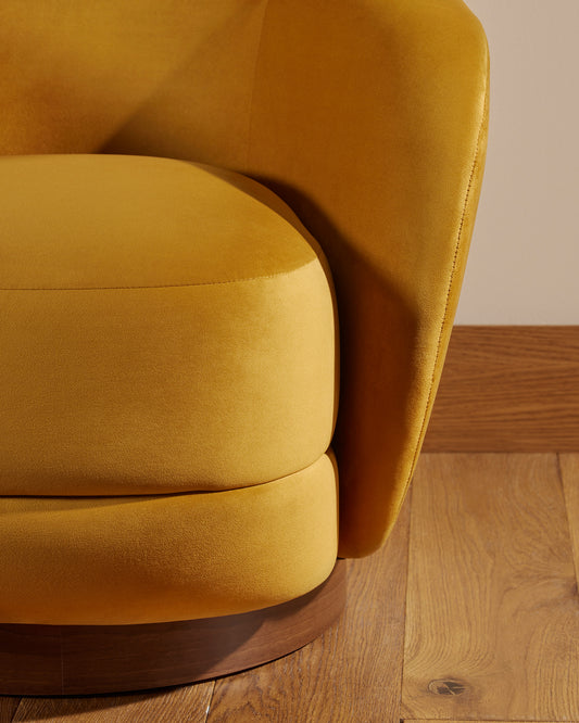 Fauteuil Bozzolo - Ocre design Maison Sarah Lavoine Ocre Velours 75 cm 72 cm 2