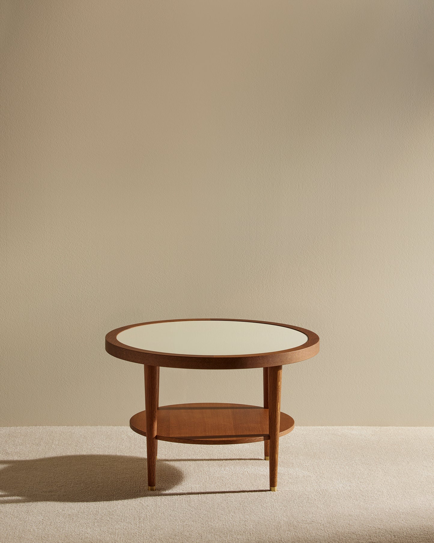 Table basse ronde Puzzle - Ecru design Maison Sarah Lavoine Ecru Chêne  40 cm 1