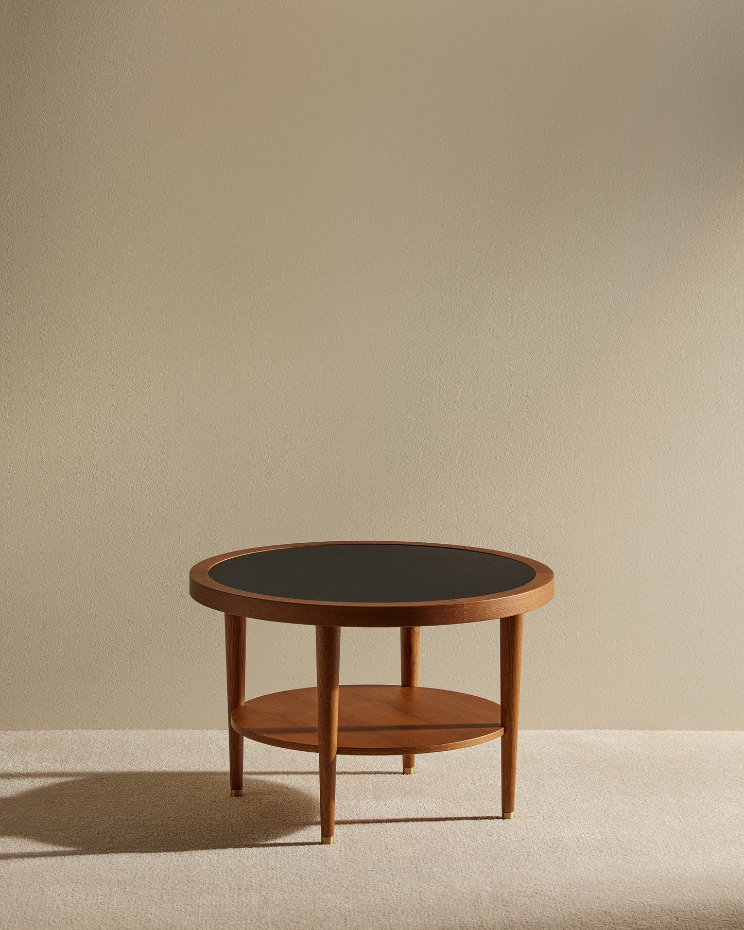 Table basse ronde Puzzle - Noir design Maison Sarah Lavoine Noir Chêne  40 cm 3