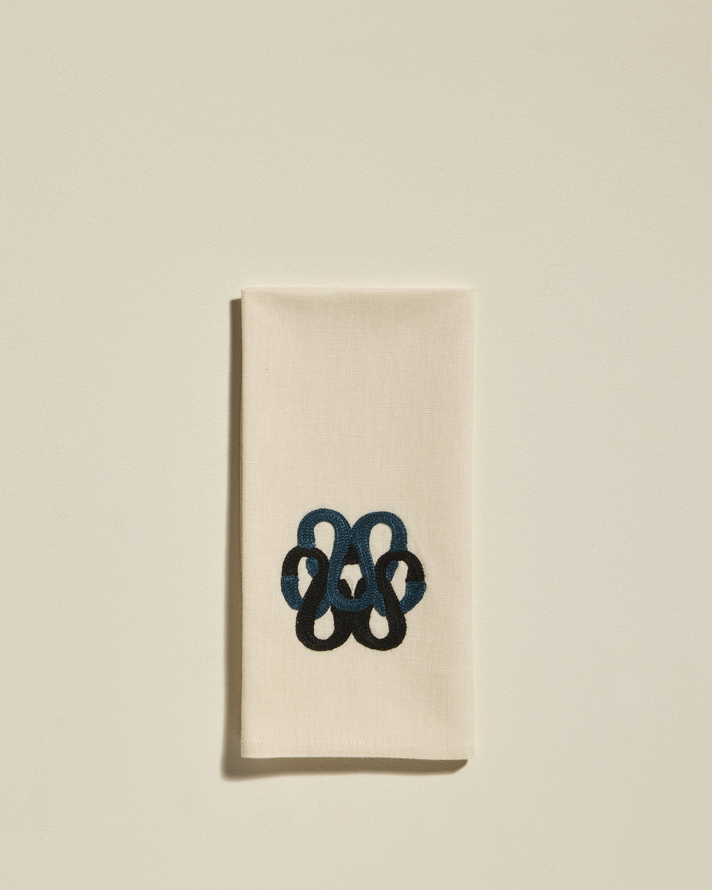 Serviette de table Sarah - Noir chic Maison Sarah Lavoine Noir Lin 45 cm 45 cm 1