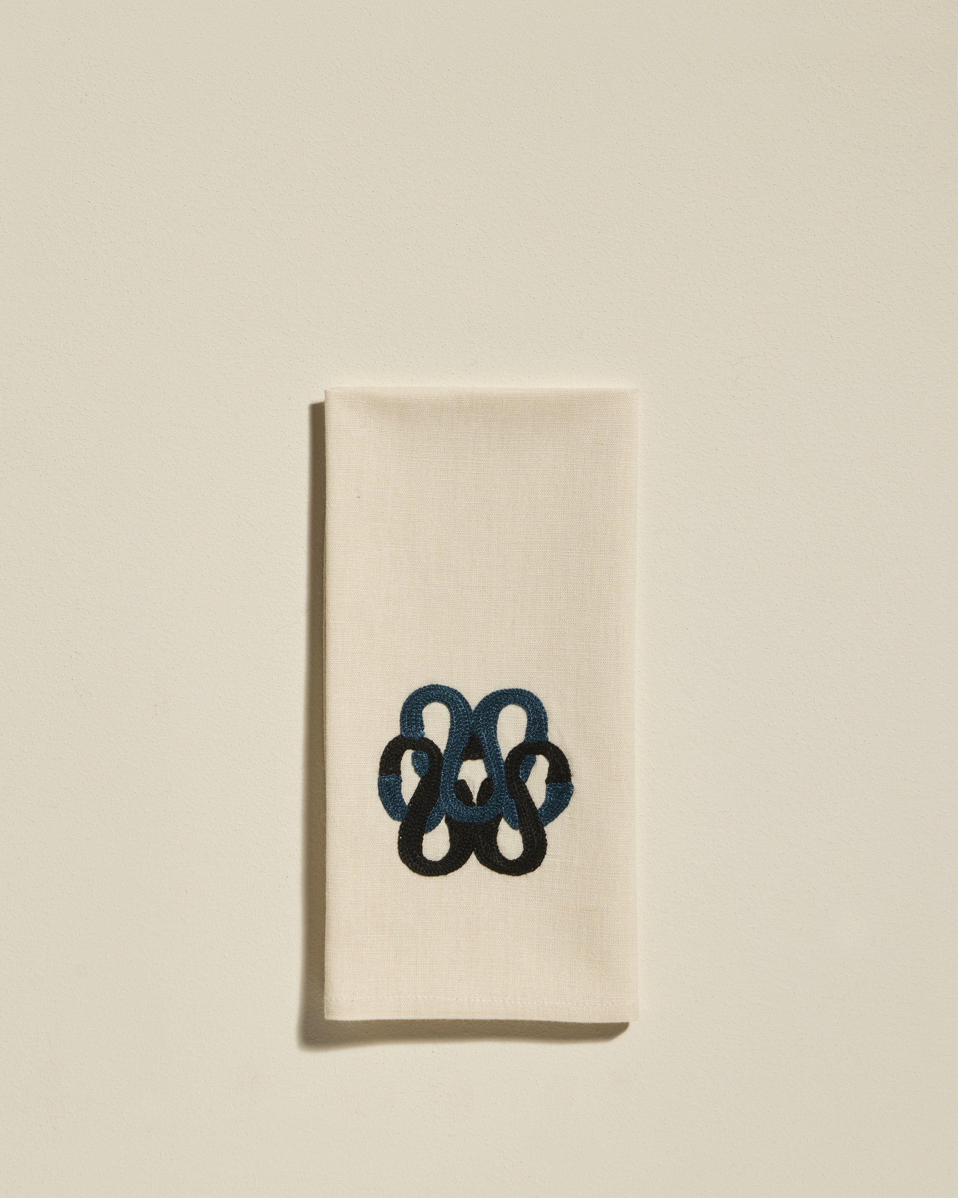 Serviette de table Sarah - Noir chic Maison Sarah Lavoine Noir Lin 45 cm 45 cm 1