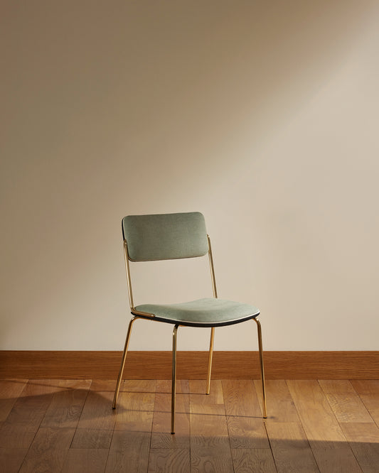 Chaise Double Jeu - Doré / Amande design Maison Sarah Lavoine Amande Velours 45 cm 85 cm 3