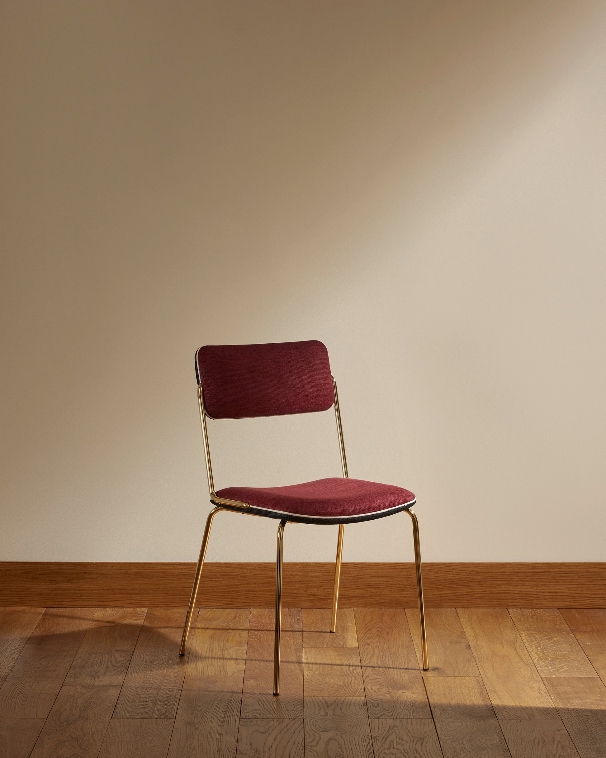 Chaise Double Jeu - Doré / Cassis design Maison Sarah Lavoine Cassis Velours 45 cm 85 cm 3