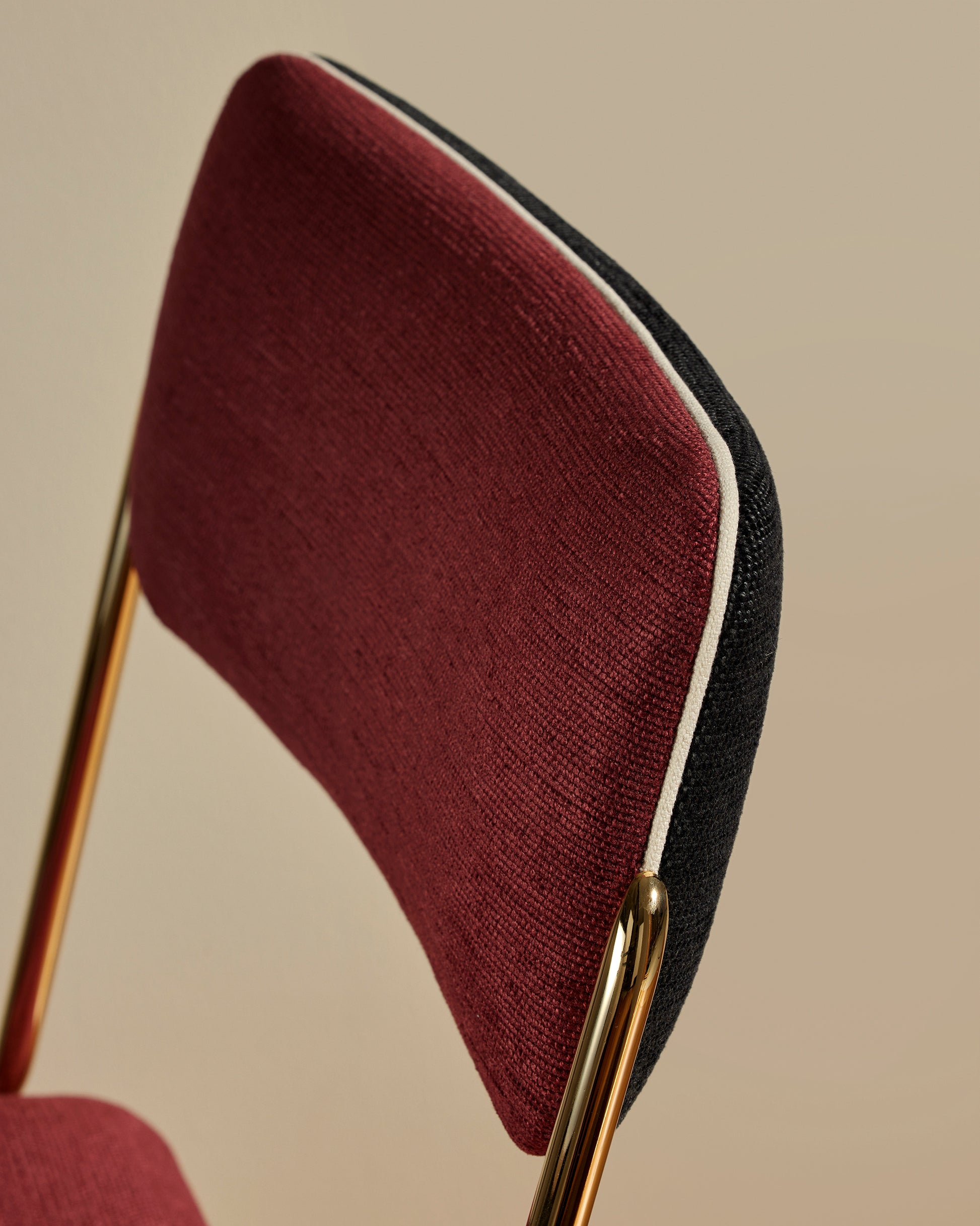 Chaise Double Jeu - Doré / Cassis design Maison Sarah Lavoine Cassis Velours 45 cm 85 cm 2