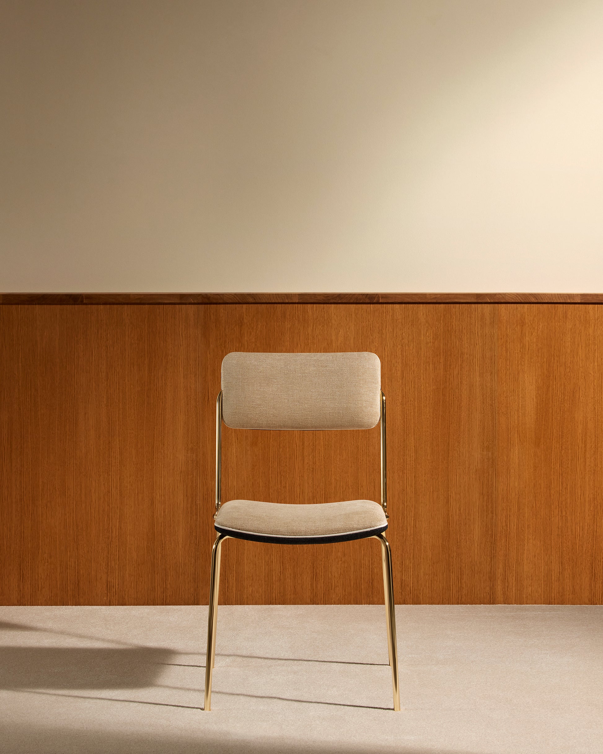 Chaise Double Jeu - Doré / Lin design Maison Sarah Lavoine Lin Velours 45 cm 85 cm 1