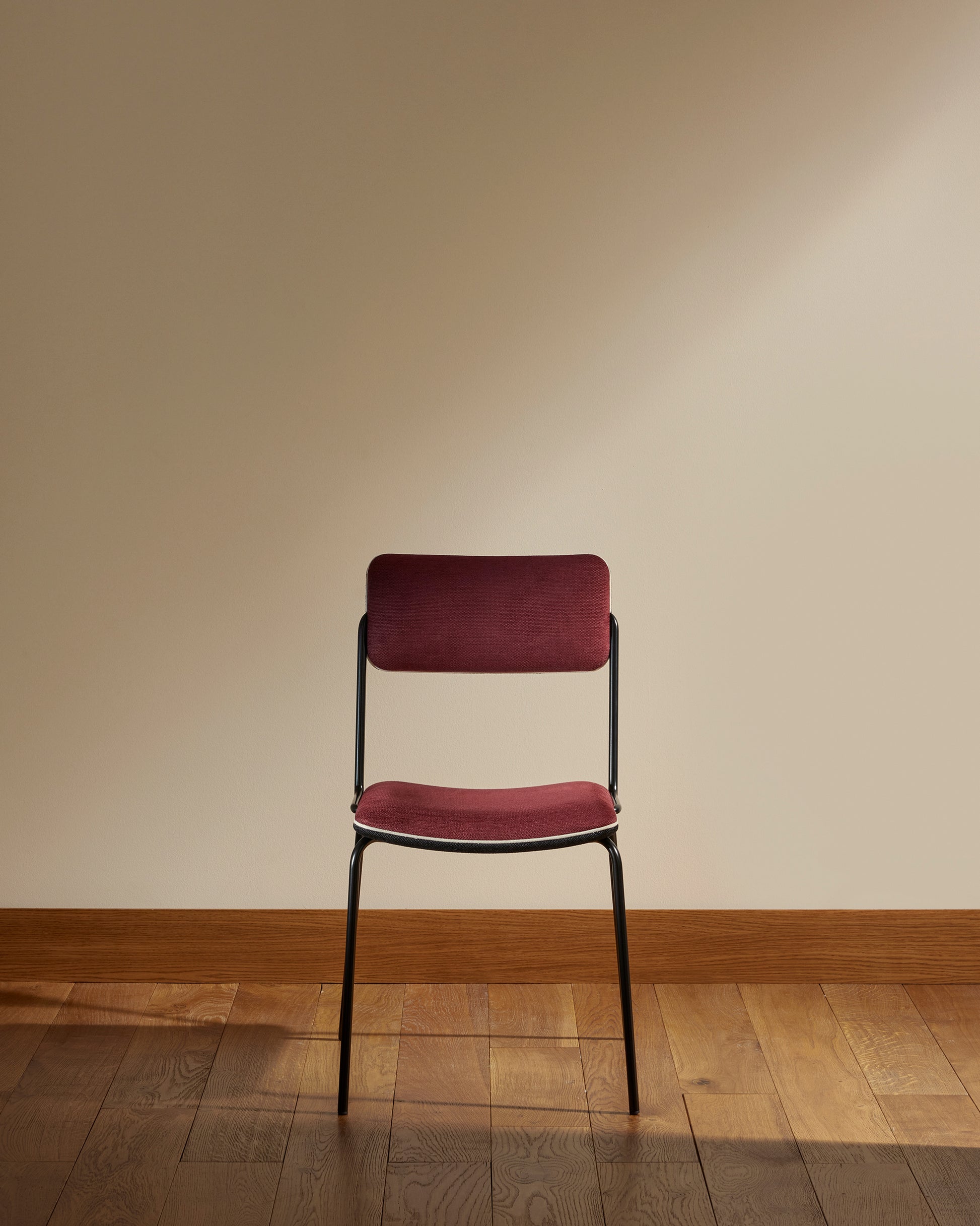 Chaise Double Jeu - Noir / Cassis design Maison Sarah Lavoine Cassis Velours 45 cm 85 cm 1