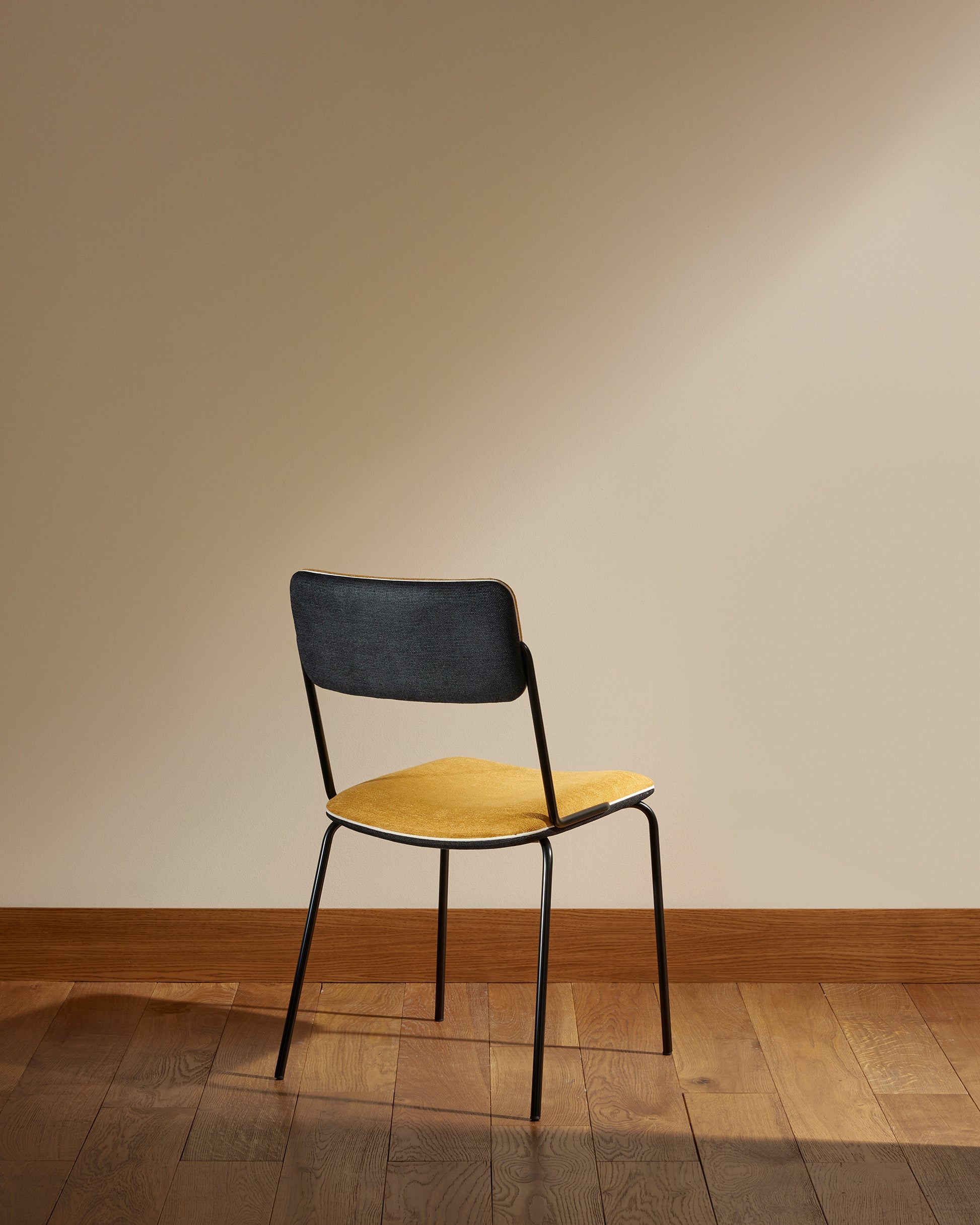 Chaise Double Jeu - Noir / Ocre design Maison Sarah Lavoine Ocre Velours 45 cm 85 cm 4