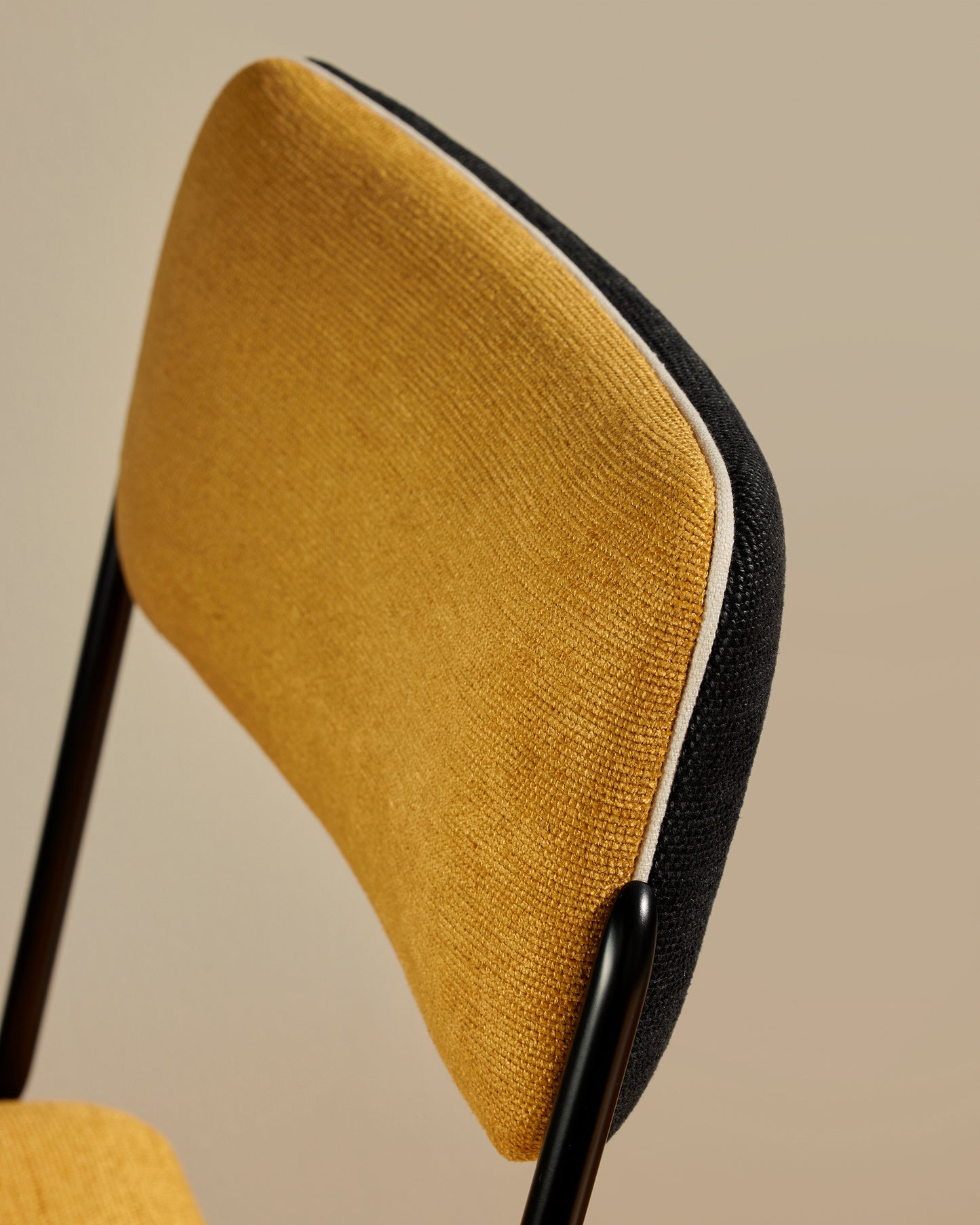 Chaise Double Jeu - Noir / Ocre design Maison Sarah Lavoine Ocre Velours 45 cm 85 cm 2