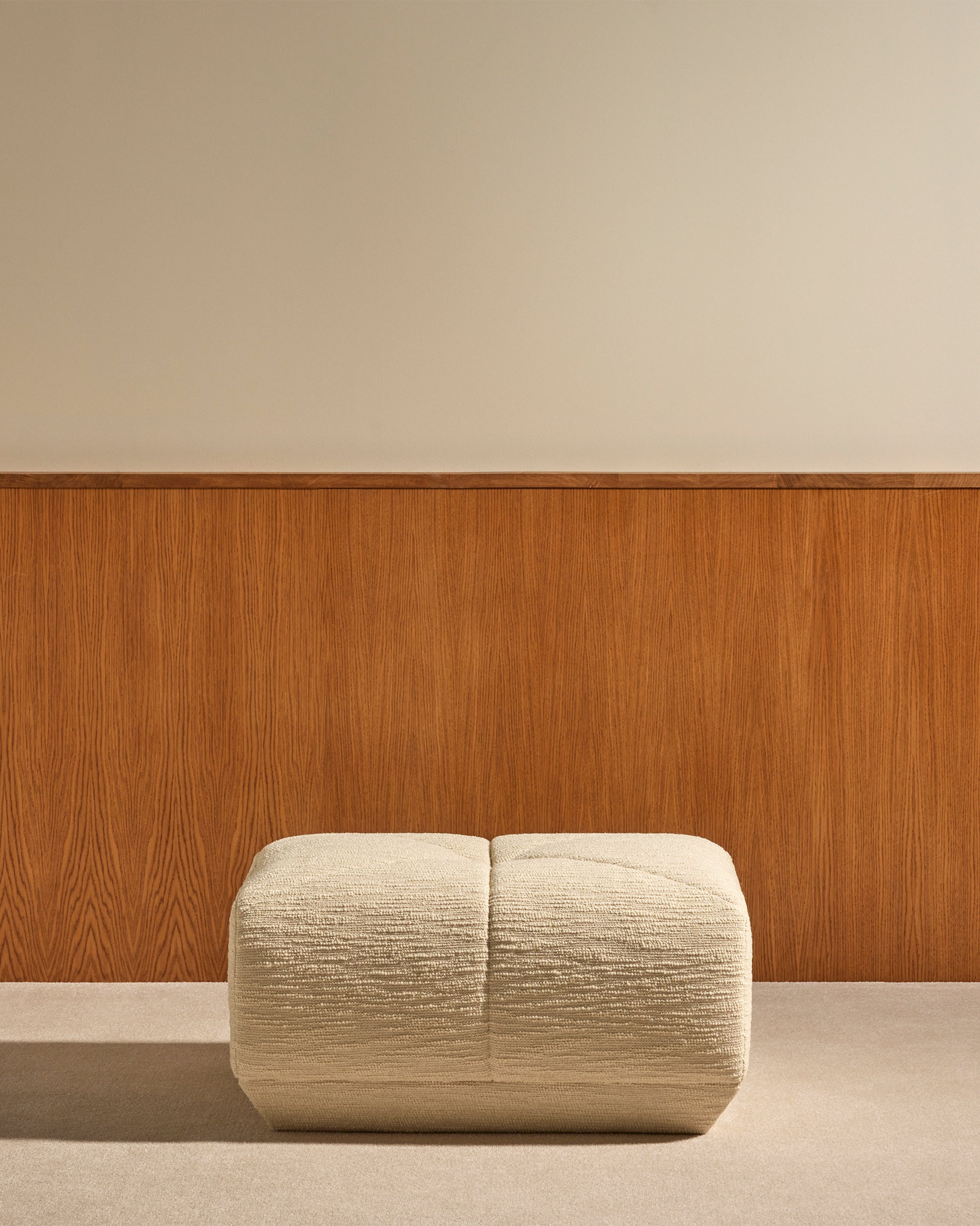 Pouf Chill - Ecru design Maison Sarah Lavoine Ecru Laine bouclée 85 cm  1