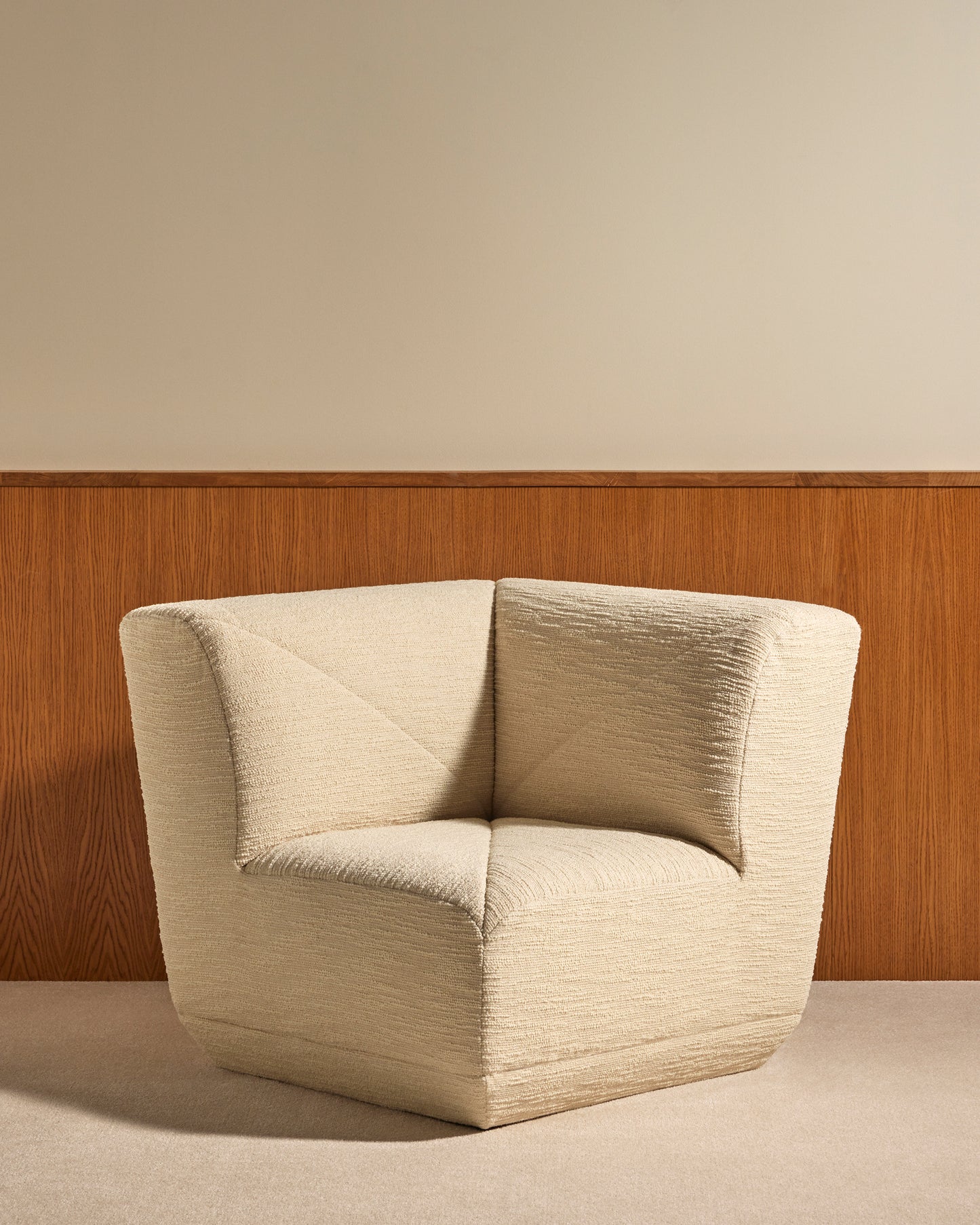 Chauffeuse d'Angle Chill - Ecru design Maison Sarah Lavoine Ecru Laine bouclée 2