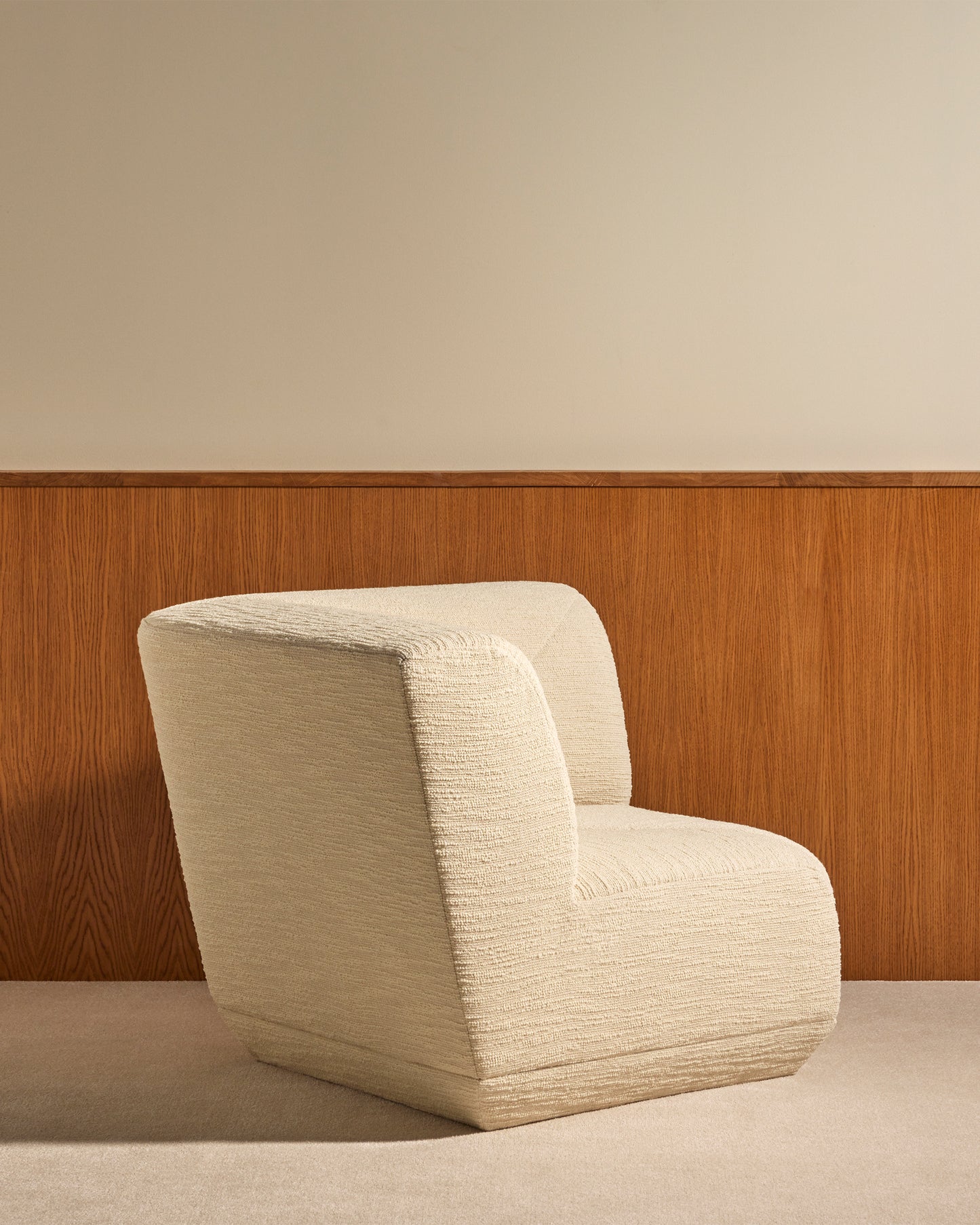 Chauffeuse d'Angle Chill - Ecru design Maison Sarah Lavoine Ecru Laine bouclée 3