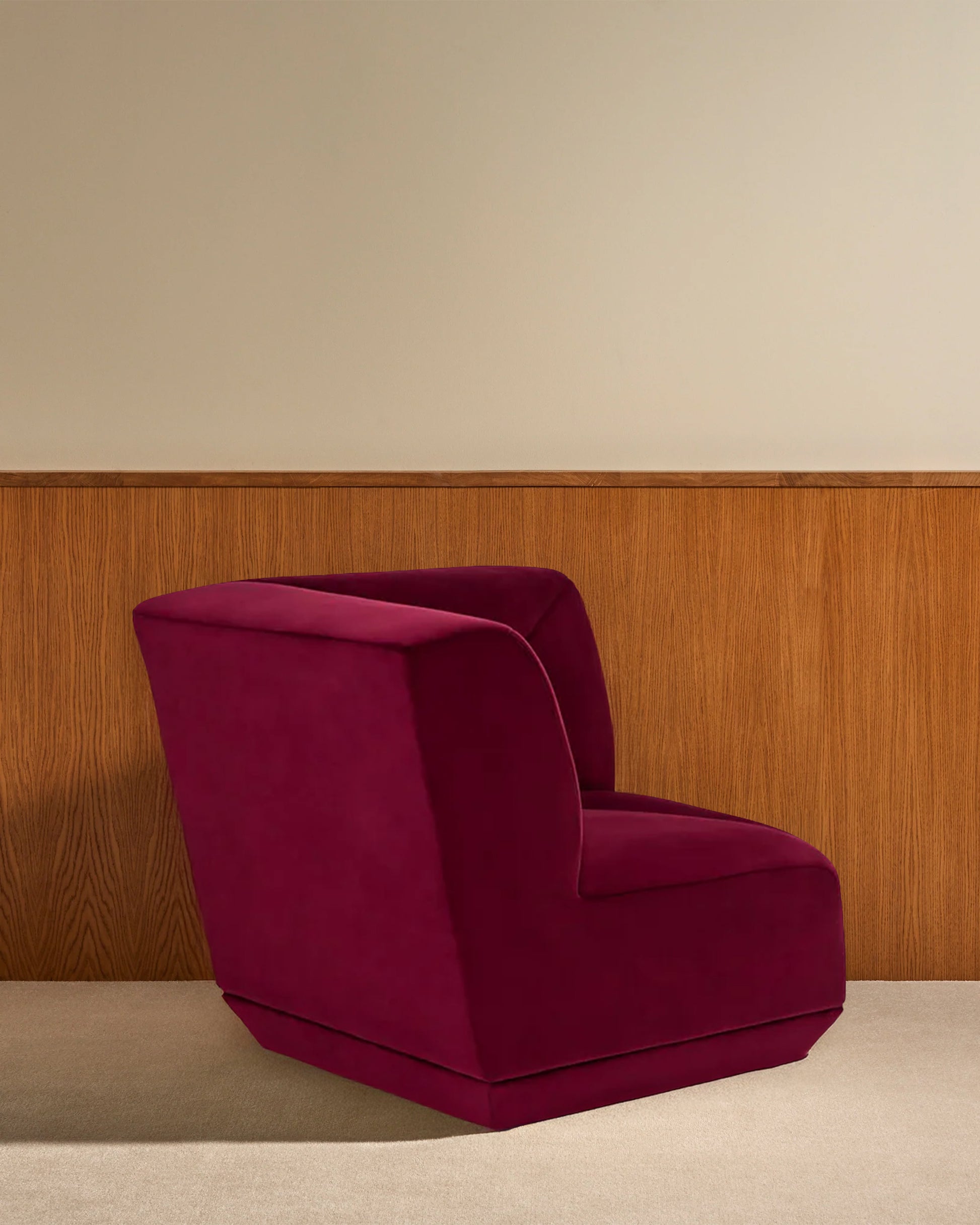 Chauffeuse d'Angle Chill - Cassis design Maison Sarah Lavoine Cassis Velours 94 cm 83 cm 3