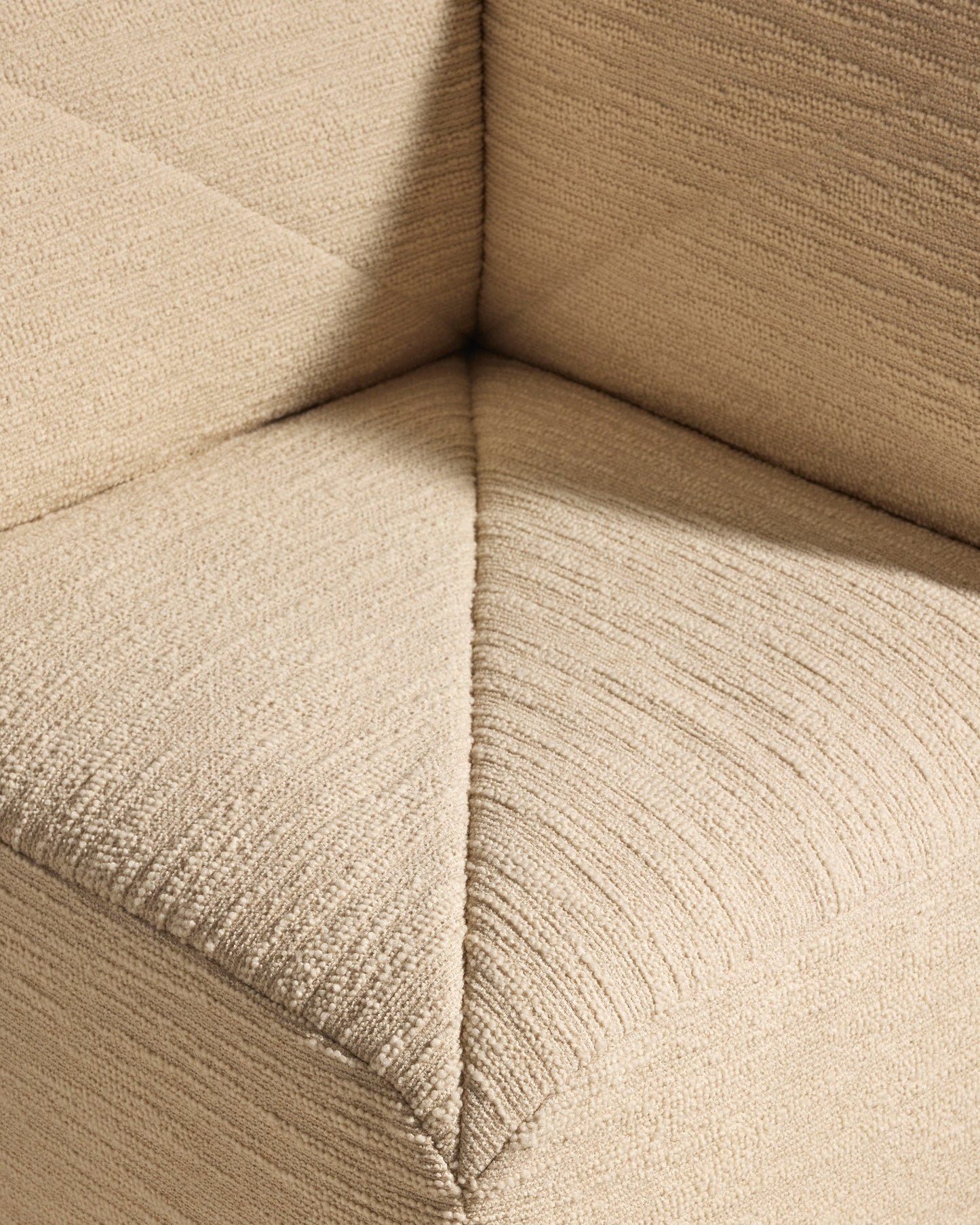 Chauffeuse d'Angle Chill - Ecru design Maison Sarah Lavoine Ecru Laine bouclée 5