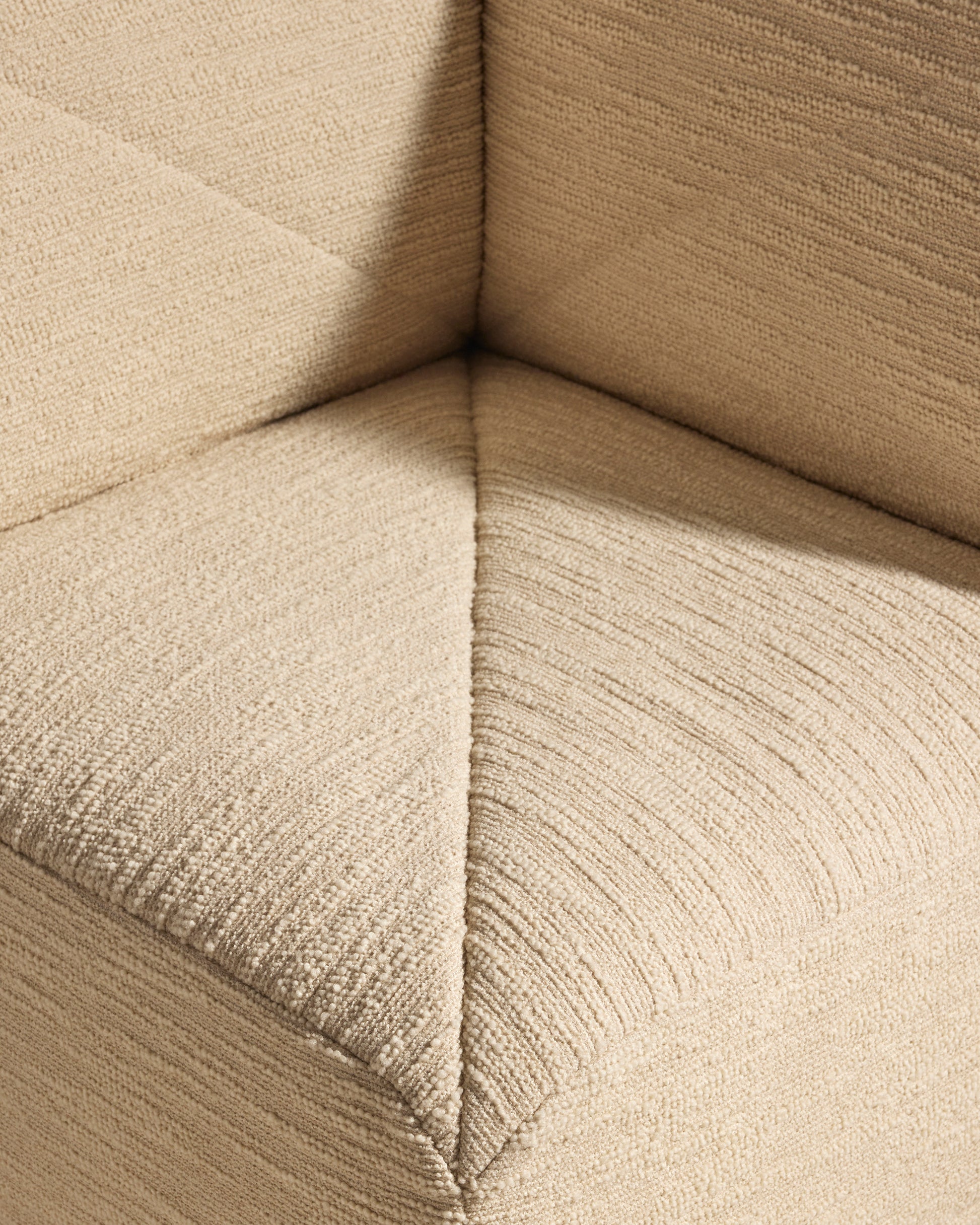 Chauffeuse d'Angle Chill - Ecru design Maison Sarah Lavoine Ecru Laine bouclée   5