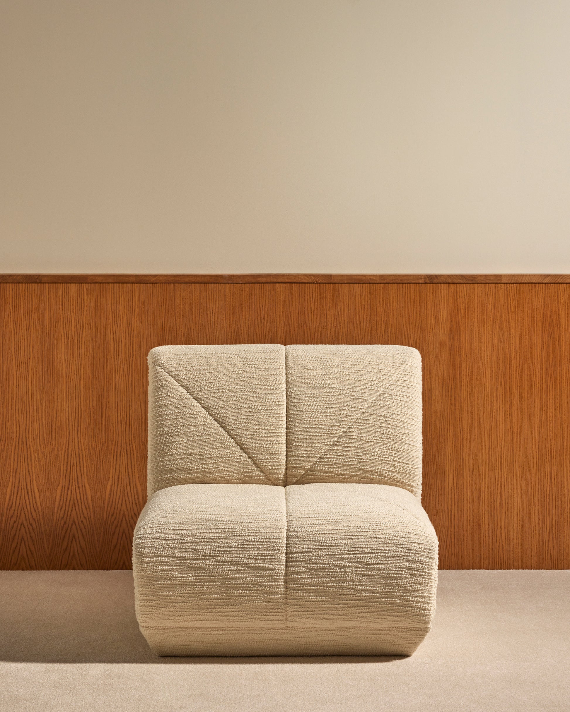 Chauffeuse Chill - Ecru design Maison Sarah Lavoine Ecru Laine bouclée   1