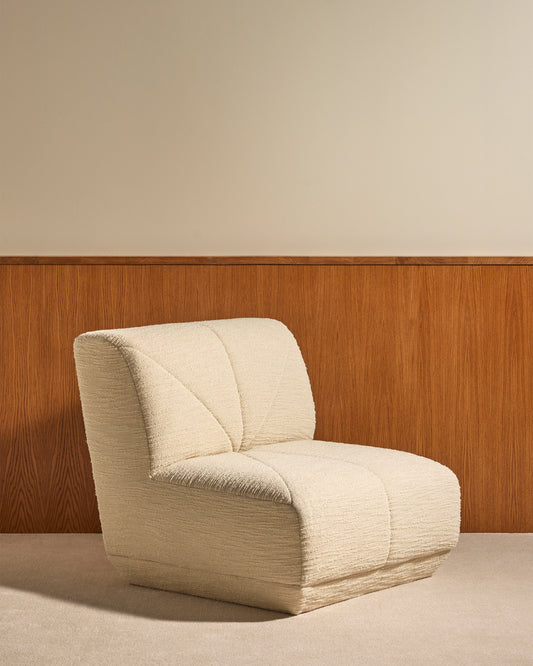 Chill low chair - Ecru design Maison Sarah Lavoine Ecru Bouclé wool 3