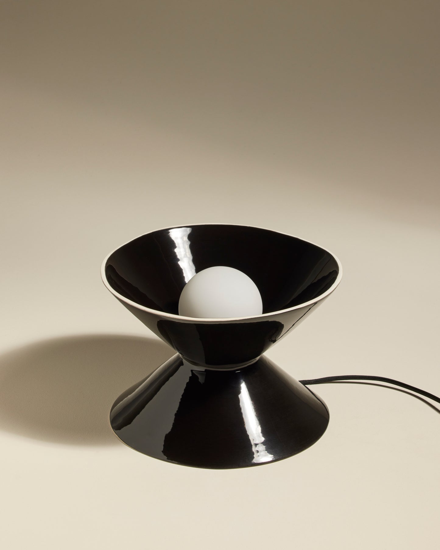 Lampe de table Sablier - Noir design Maison Sarah Lavoine Noir Céramique 19 cm 3