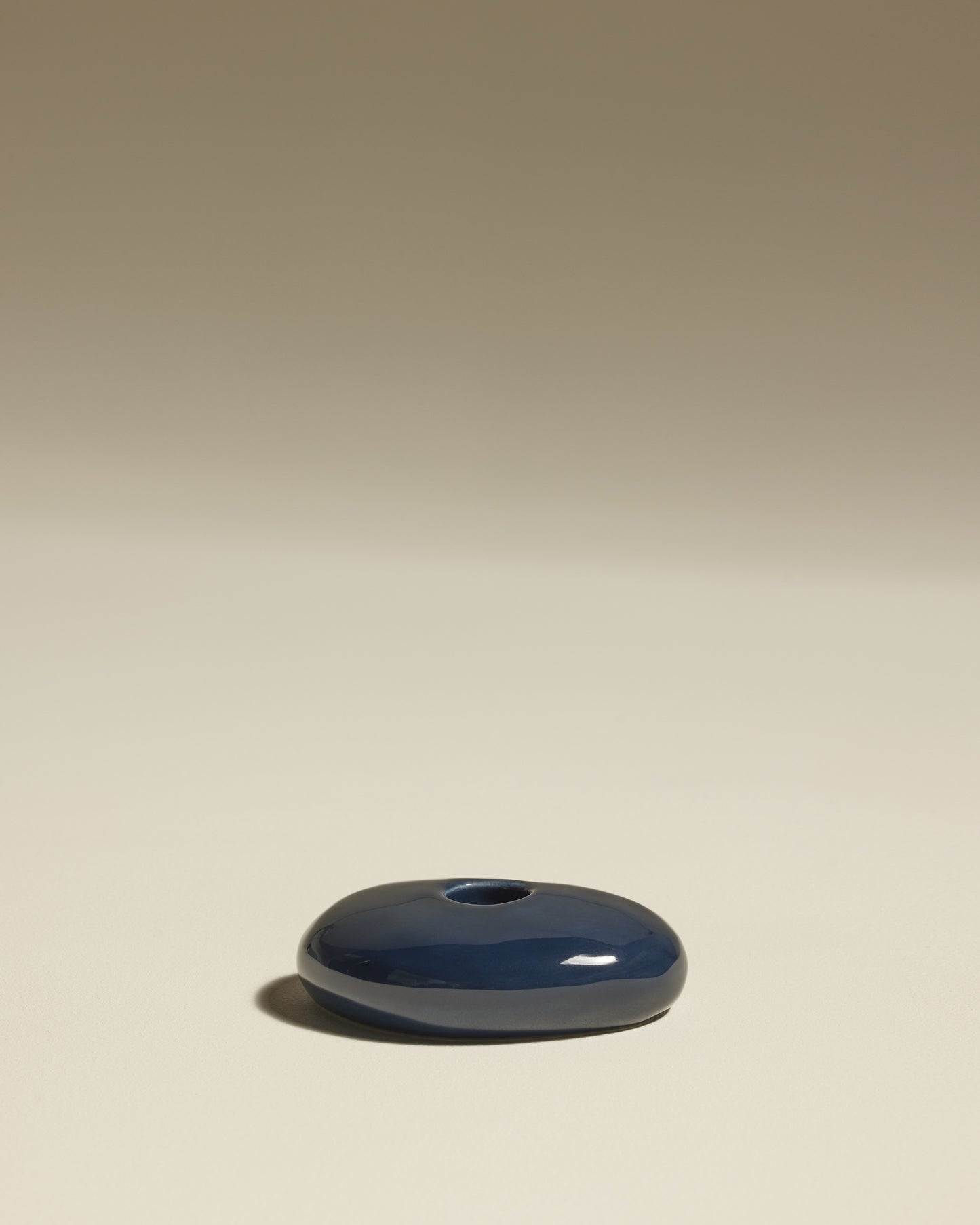 Bougeoir Stone - Bleu Noir design Maison Sarah Lavoine Bleu Noir Céramique 10 cm 3,5 cm  1