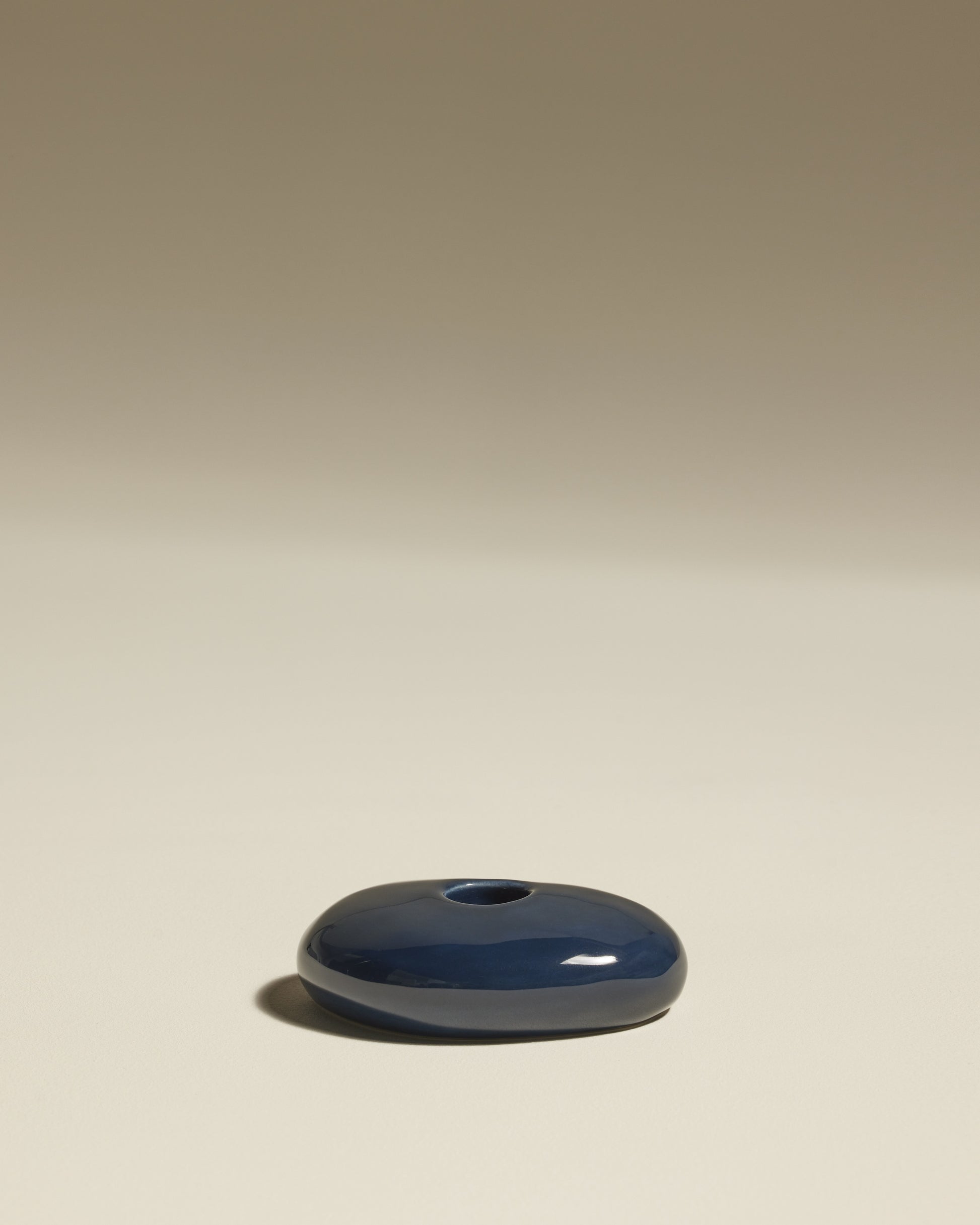 Bougeoir Stone - Bleu Noir design Maison Sarah Lavoine Bleu Noir Céramique 10 cm 3,5 cm  1