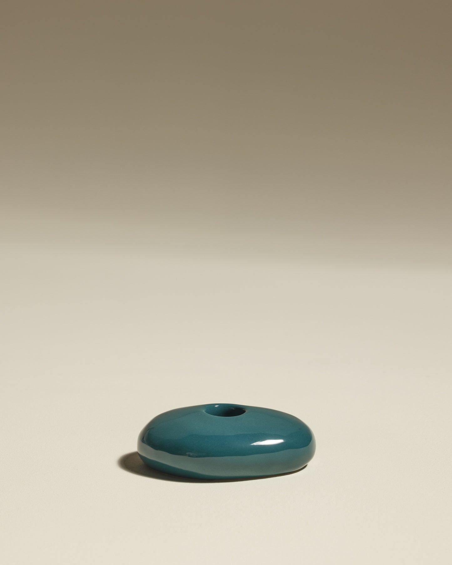 Bougeoir Stone - Bleu Sarah design Maison Sarah Lavoine Bleu Sarah Céramique 10 cm 3,5 cm  1