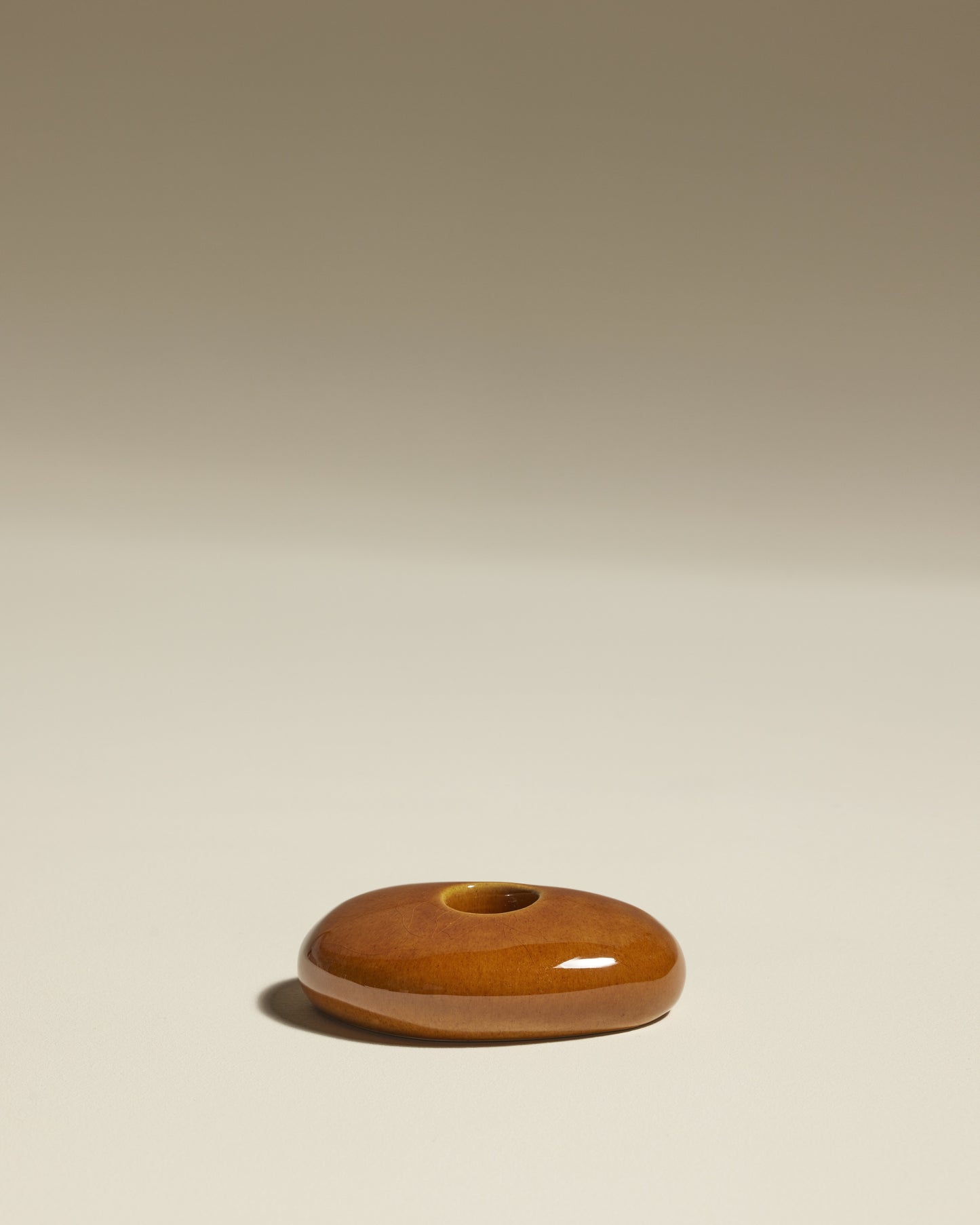 Bougeoir Stone - Fauve design Maison Sarah Lavoine Fauve Céramique 10 cm 3,5 cm  1