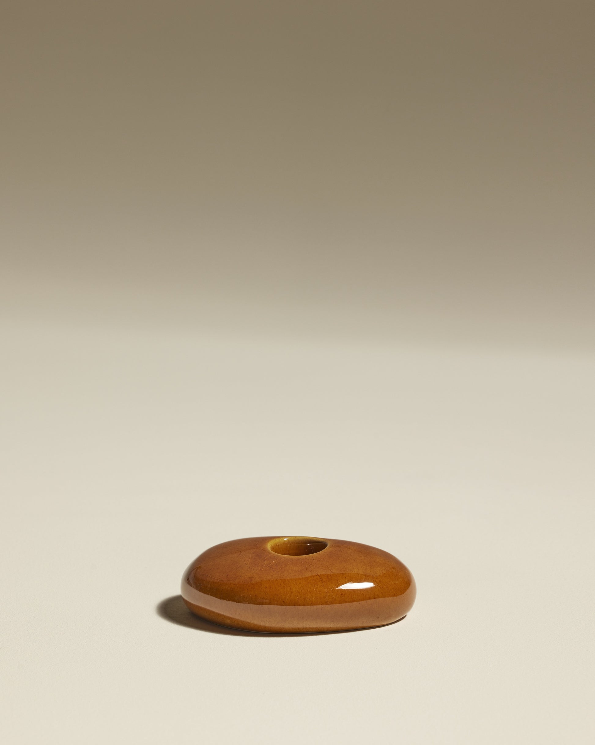 Bougeoir Stone - Fauve design Maison Sarah Lavoine Fauve Céramique 10 cm 3,5 cm  1