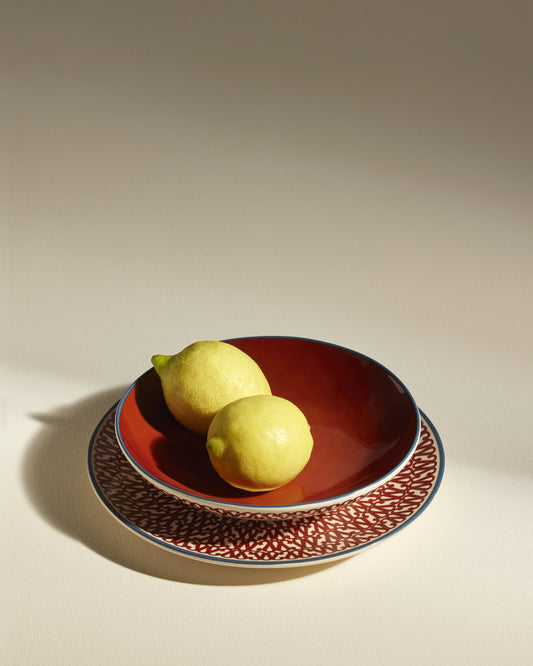 Assiette creuse Sarah - Carmin design moderne Maison Sarah Lavoine Carmin Céramique 4