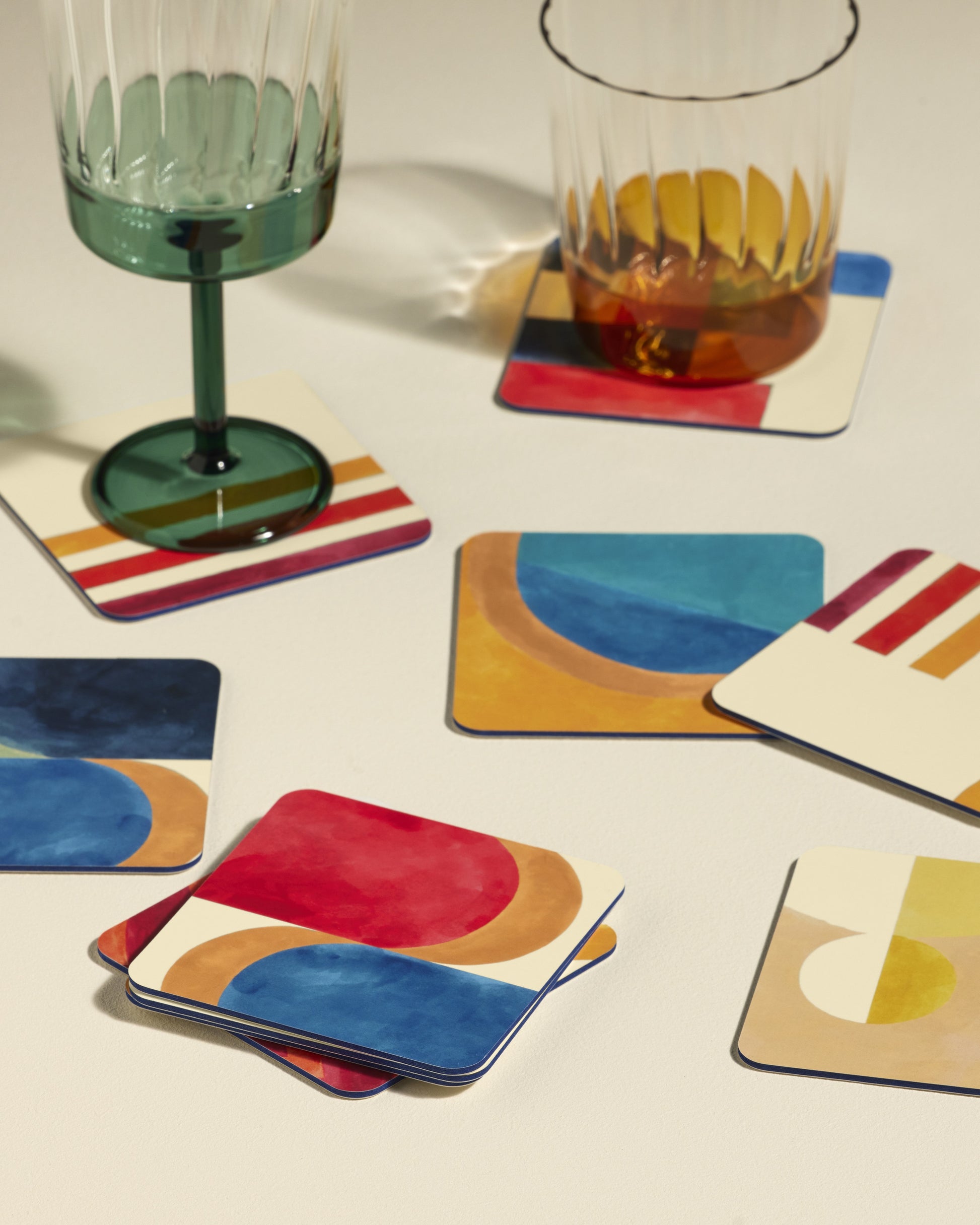 Dessous de verre Fraternité - Multicolore design Maison Sarah Lavoine  Papier 9 cm  2